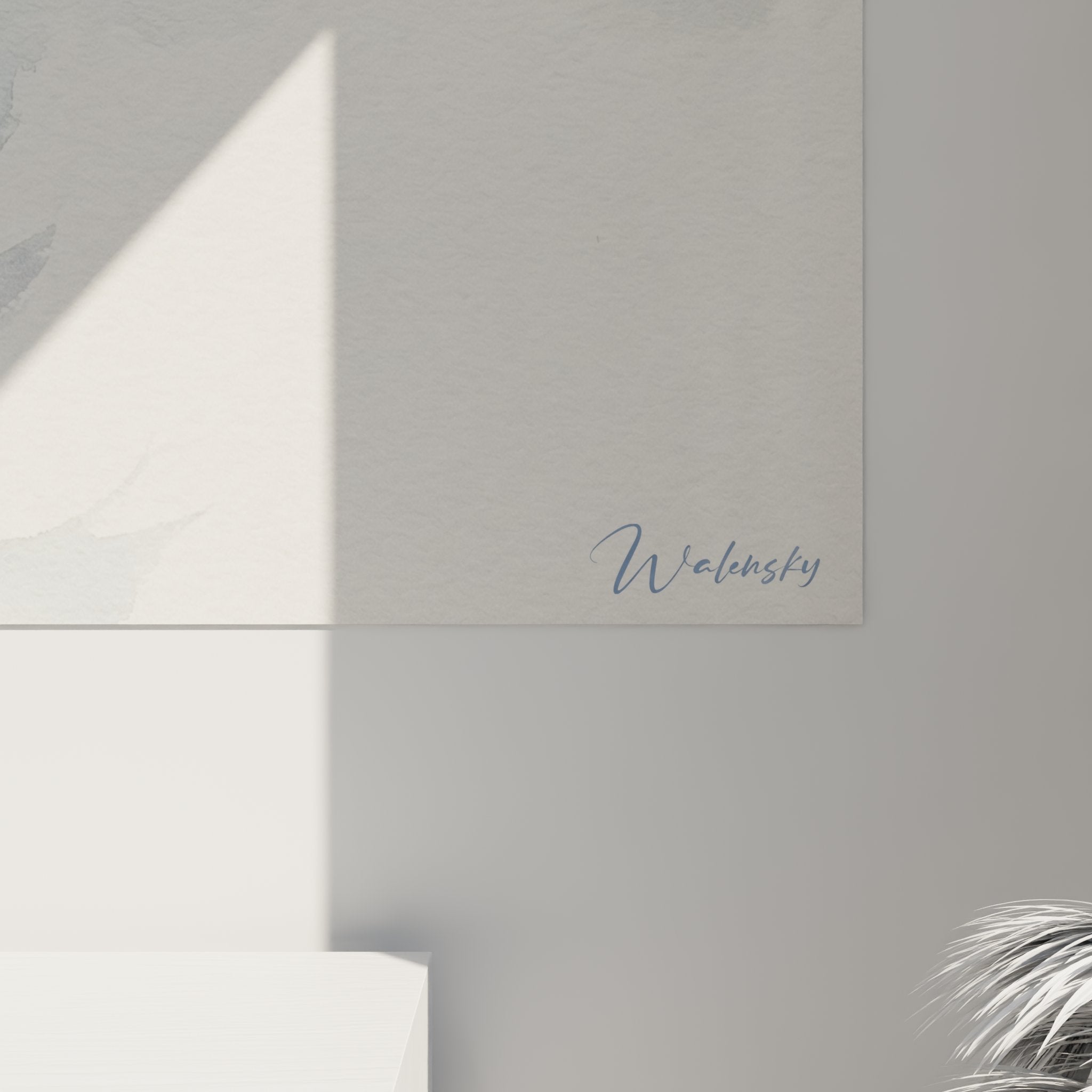 Vue ensemble tableau tennis aquarelle decoration murale moderne salon contemporain