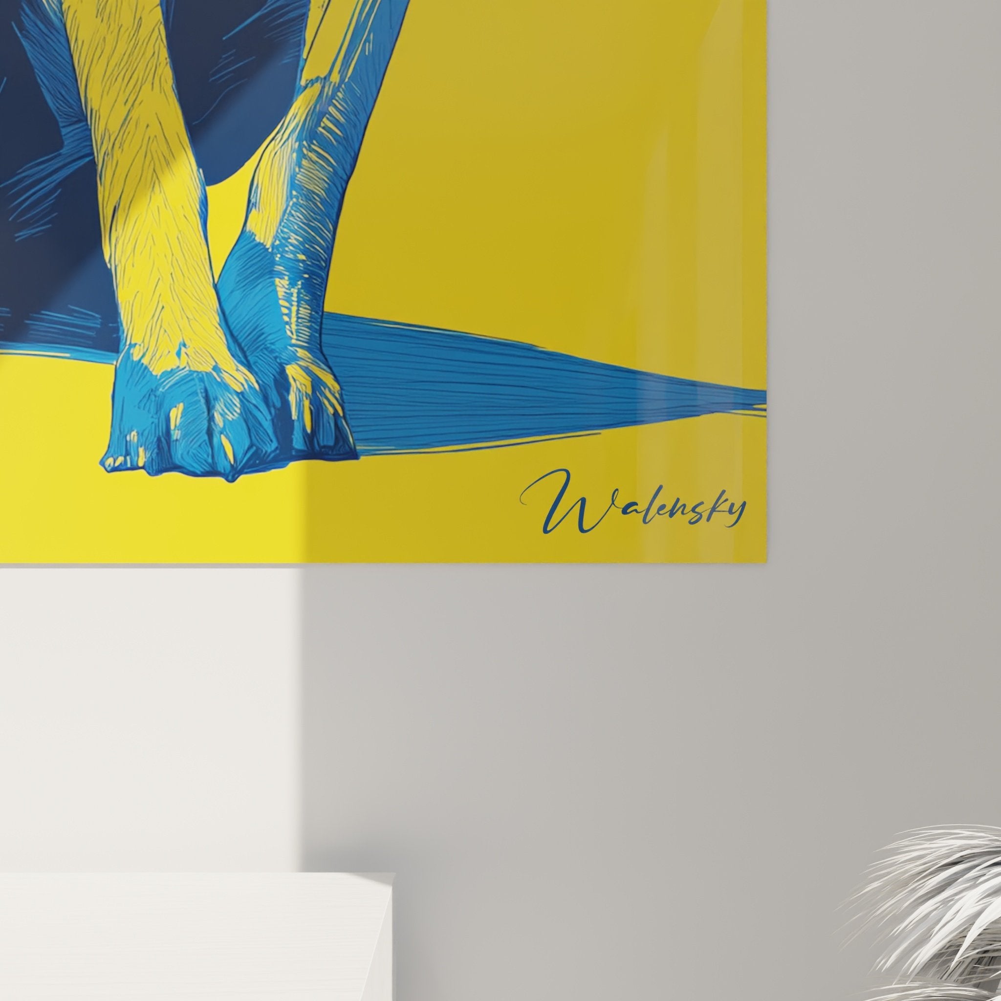 Tableau Berger Belge Malinois pop art dans salon contemporain décoration murale