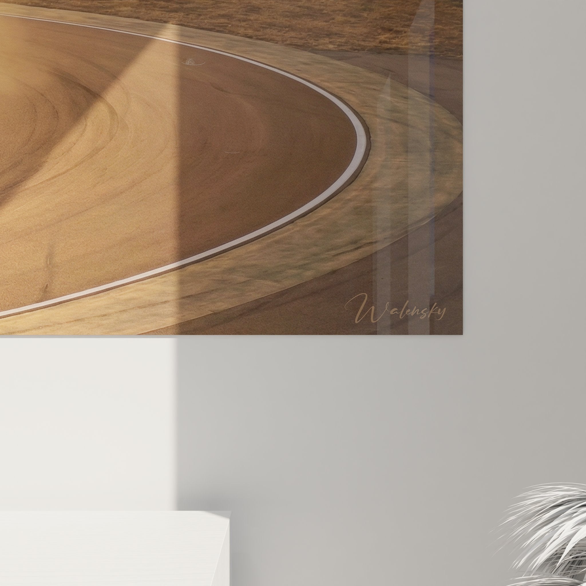 Vue ensemble tableau panoramique Formule 1 circuit coucher soleil decoration