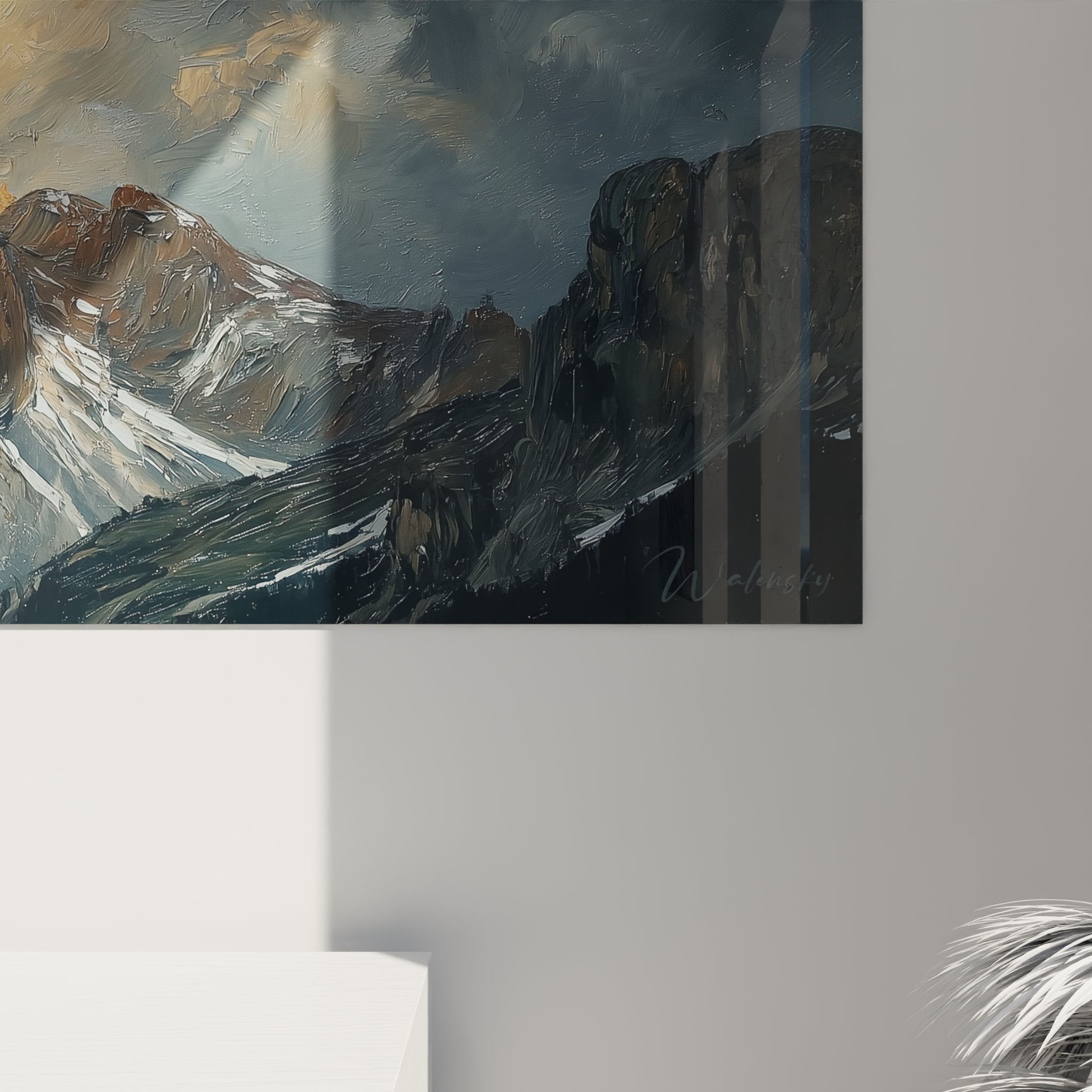 Full view panoramic Dolomites wall art - horizontal format showcasing majestic Italian Alpine landscape