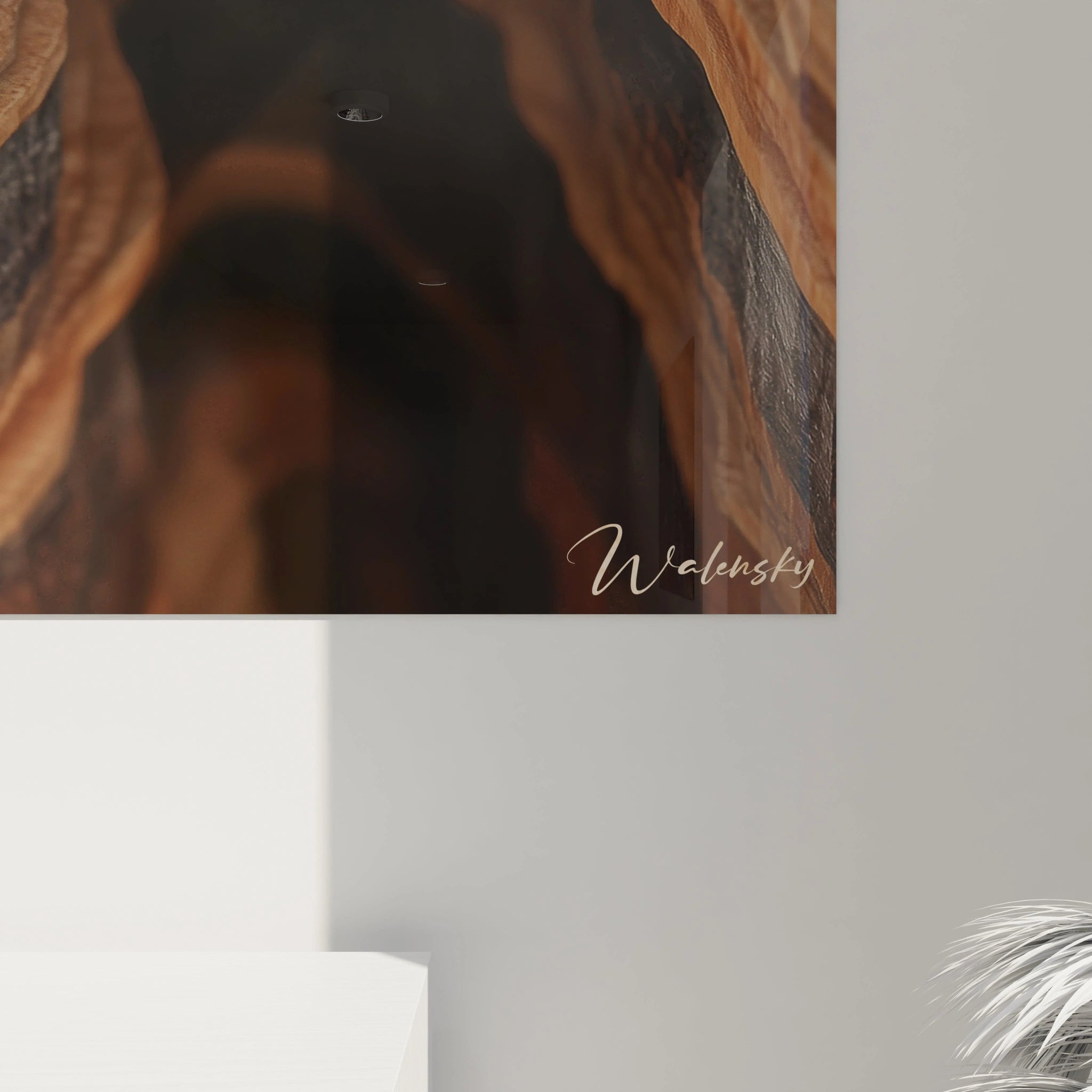 Tableau expressionniste abstrait de Walensky avec des nuances de marron et des textures captivantes