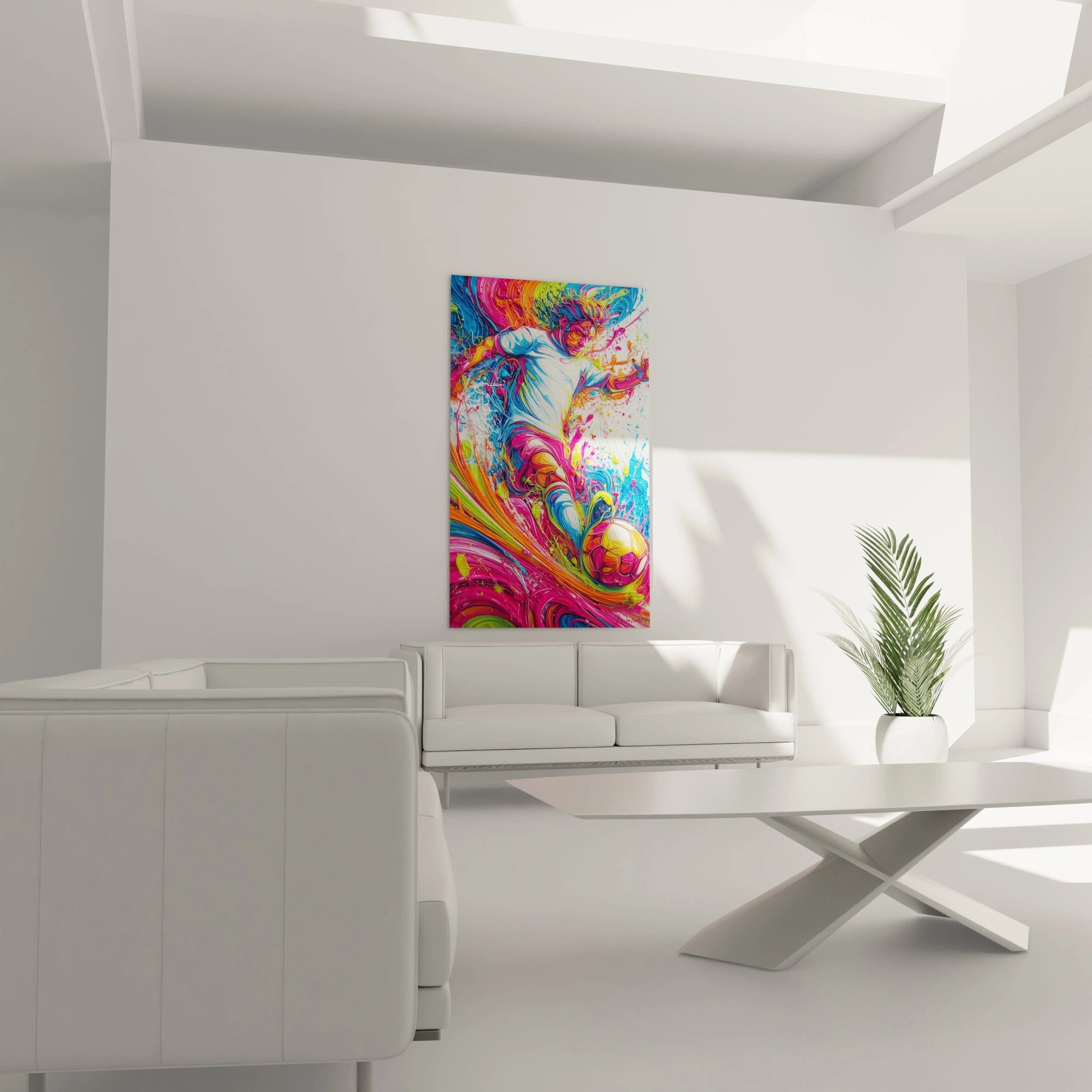 Détail gros plan tableau abstrait explosion couleurs montrant texture peinture fluide colorée