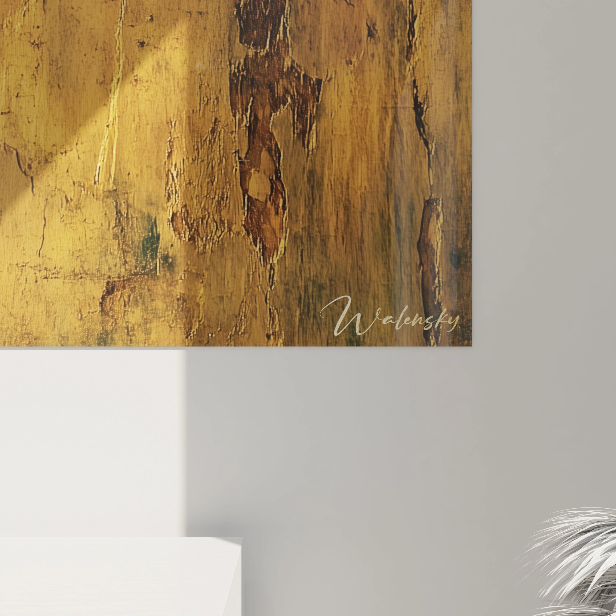 Tableau Walensky avec papillons bleus artistiques sur fond clair décoration murale