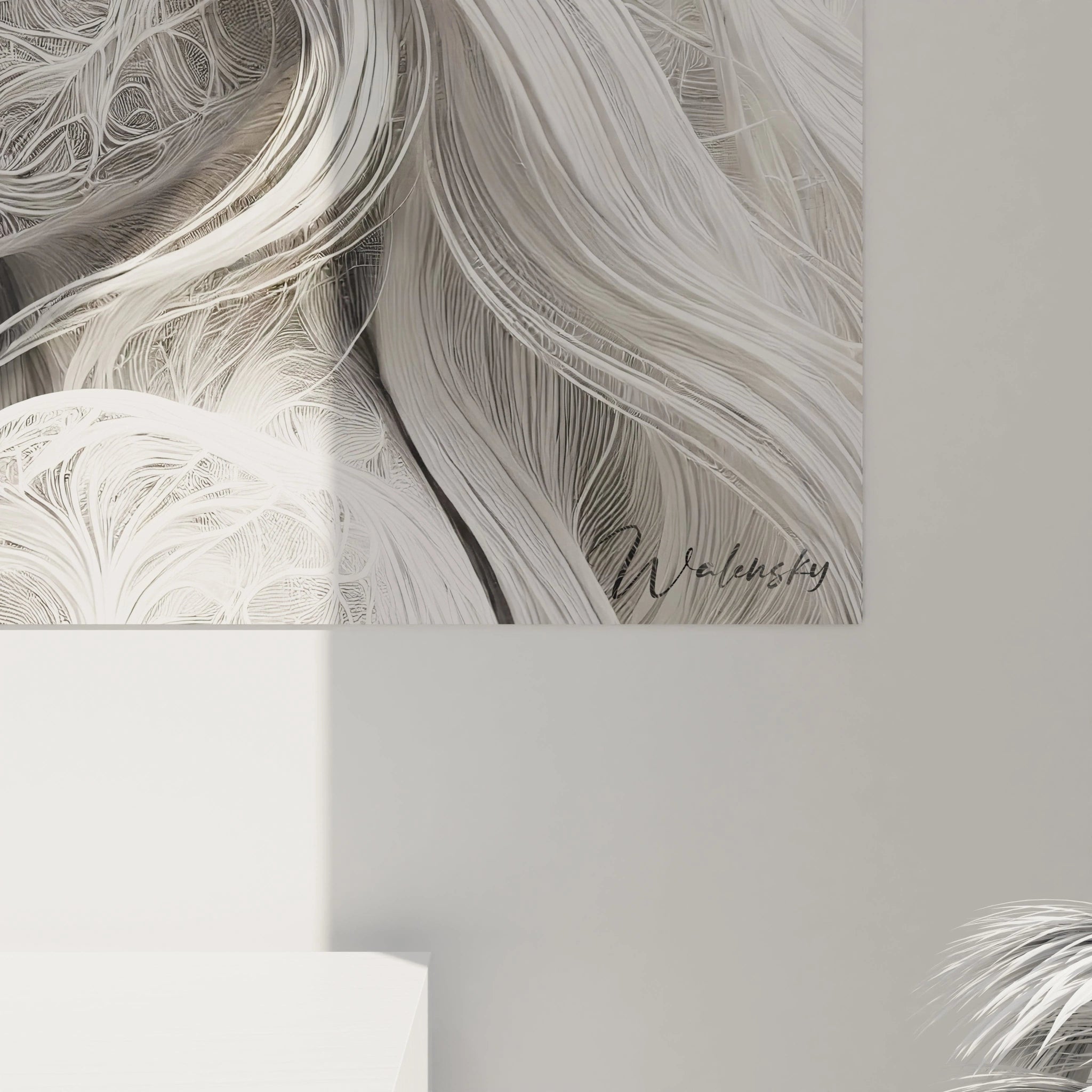 Les details rapproches de ce tableau amour mettent en lumiere sa finition filigrane et sa tridimensionnalite evocant l'intimite des emotions