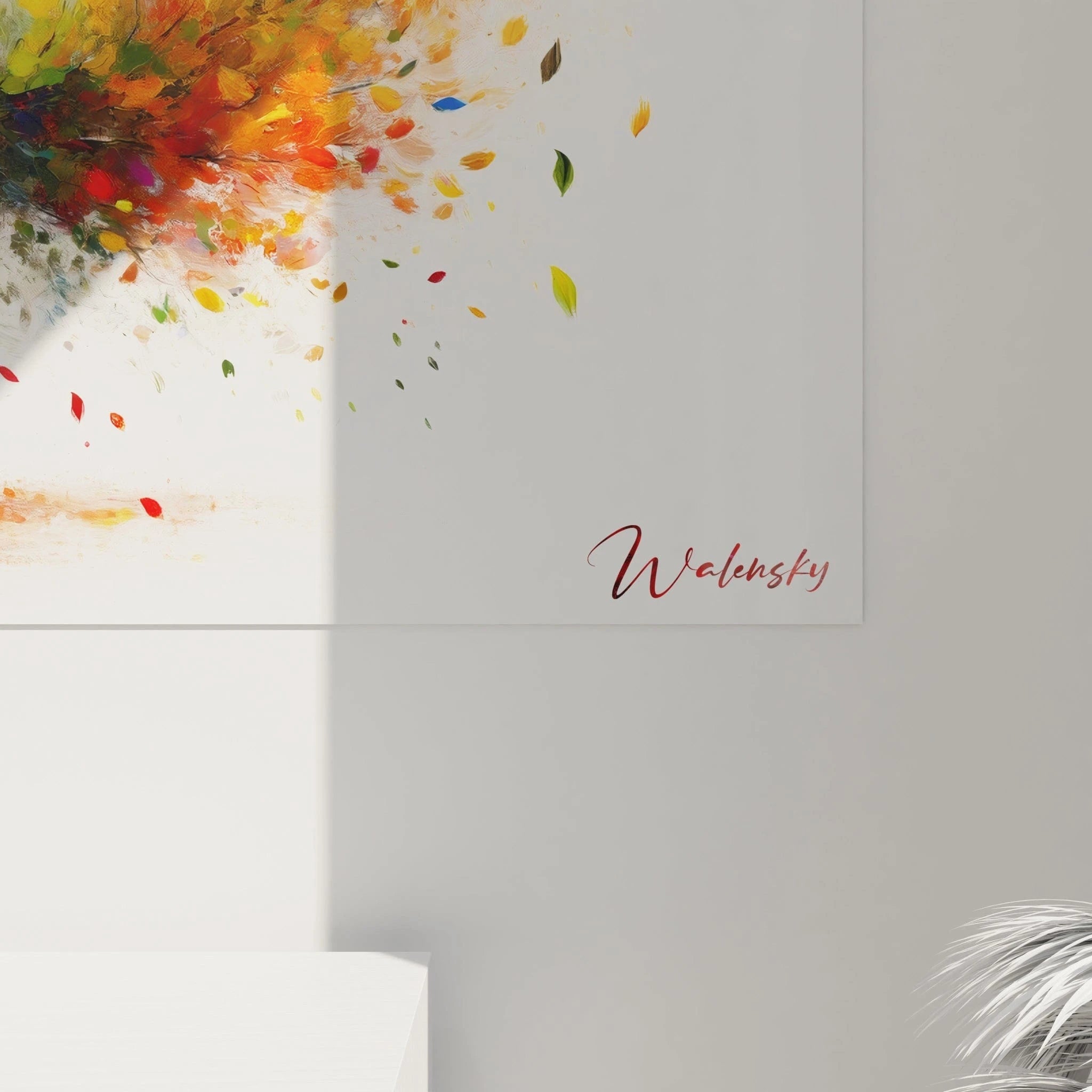 Tableau abstrait représentant un arbre stylisé dont le feuillage explose en particules colorées. Mélange harmonieux de bleu, violet, orange et rouge. Technique évoquant un mouvement circulaire avec des traînées de peinture et des taches vibrantes sur fond clair.
RetryClaude can make mistakes. Please double-check responses.