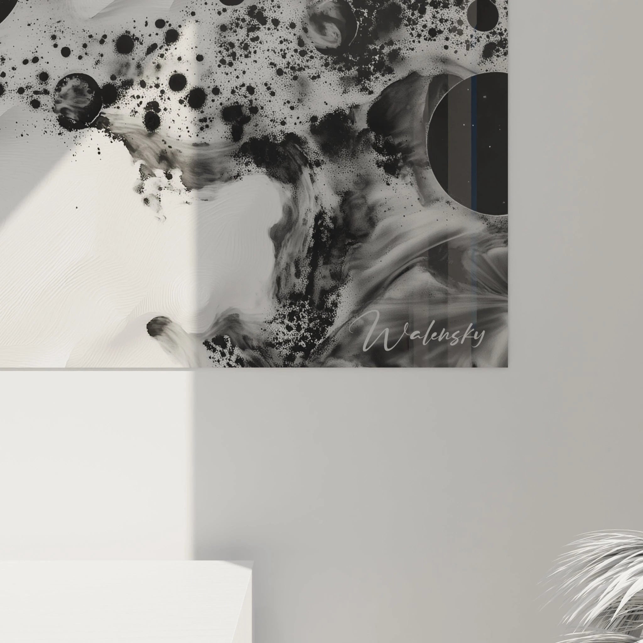 Tableau Astres Dispersés - édition tacheté noir et blanc - Walensky