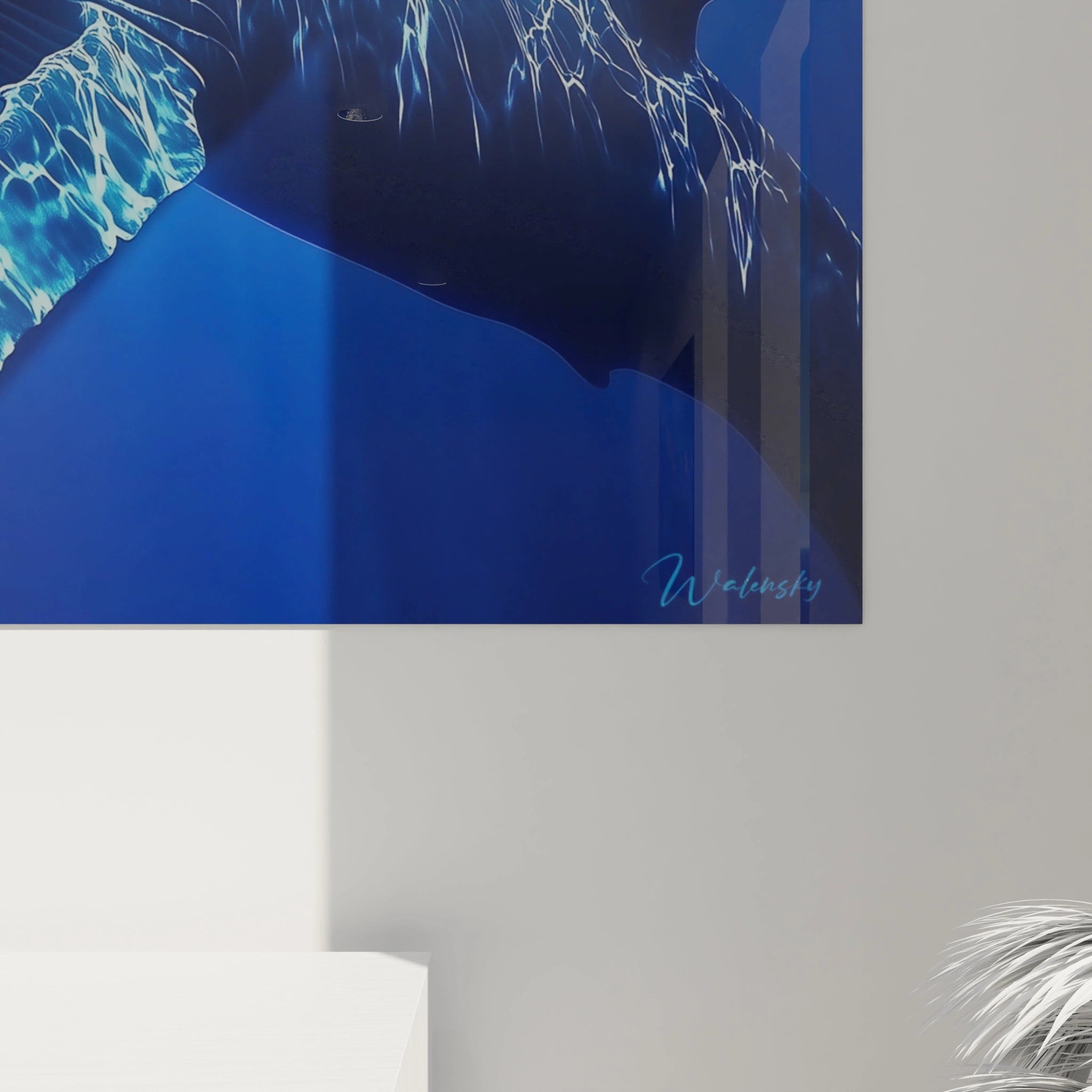 Tableau baleine Walensky avec des couleurs vives et un design aquatique inspirant