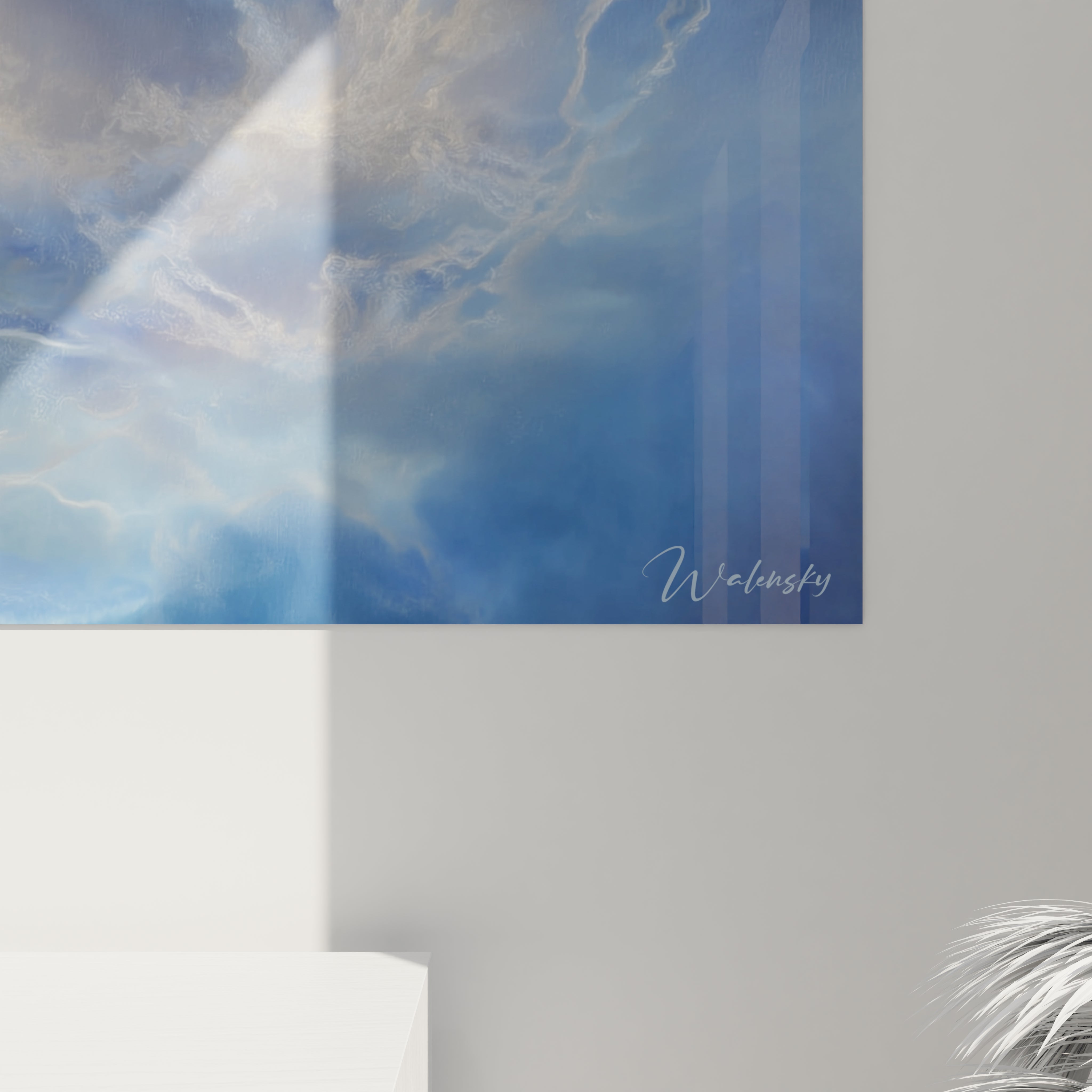 Vue d'ensemble tableau mural Basilosaurus, art décoratif océanique préhistorique pour intérieur moderne