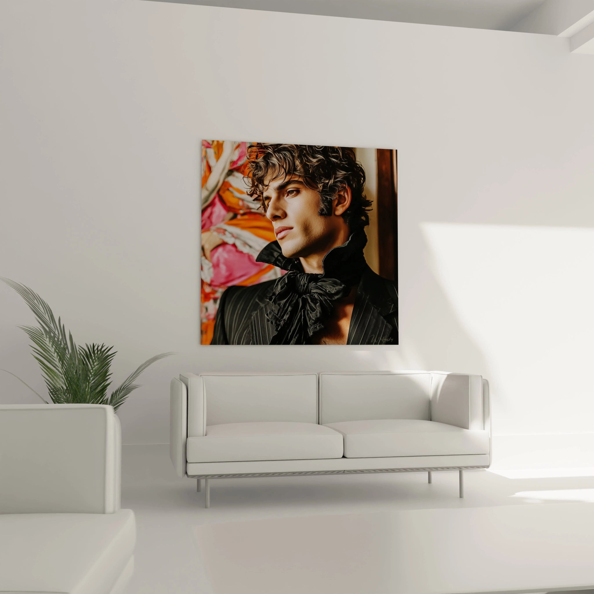 Tableau beauté homme de Walensky avec un portrait artistique sur un mur moderne