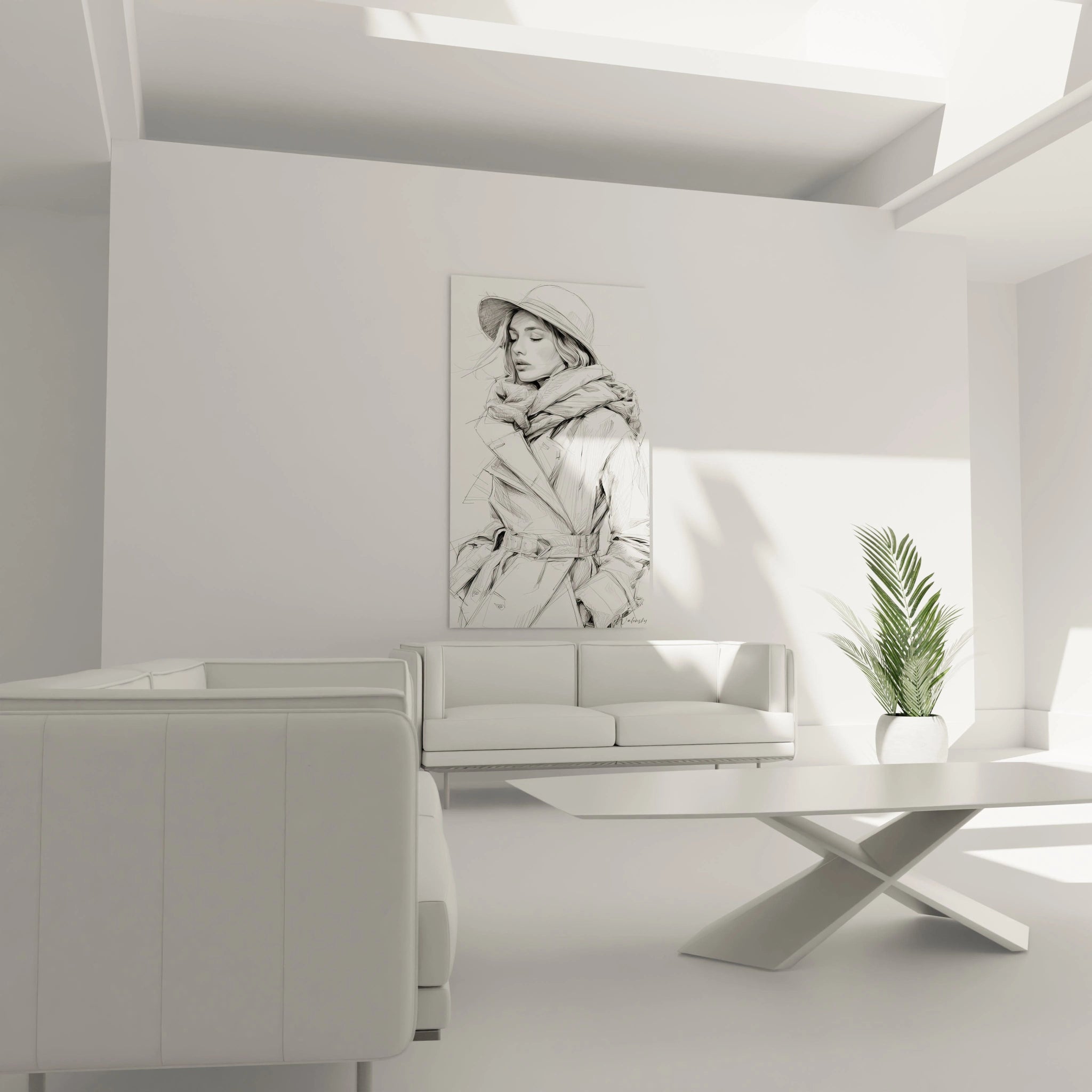 Tableau illustration mode femme de Walensky pour décorer un intérieur moderne et élégant