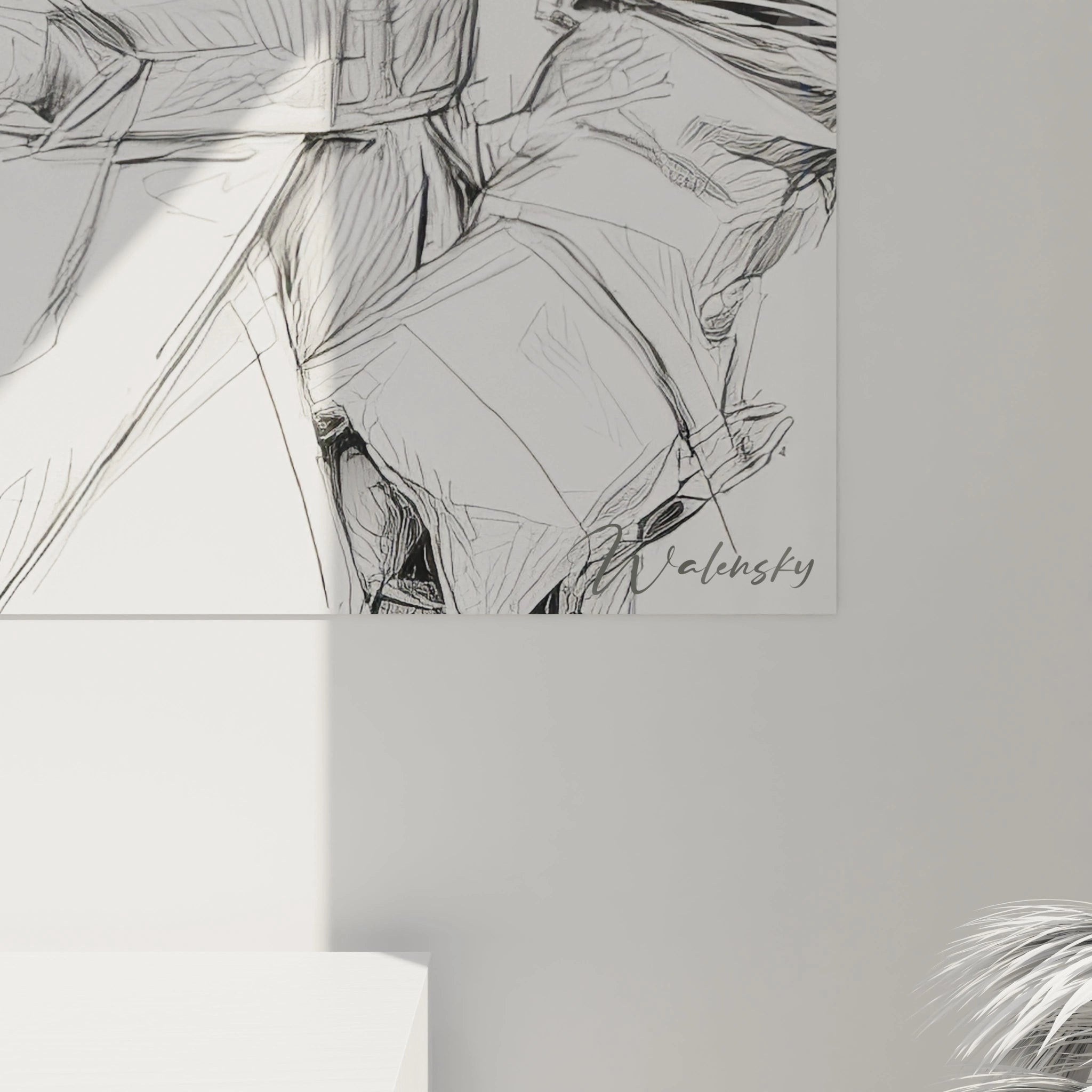 Tableau illustration mode femme de Walensky, design élégant pour décoration intérieure moderne