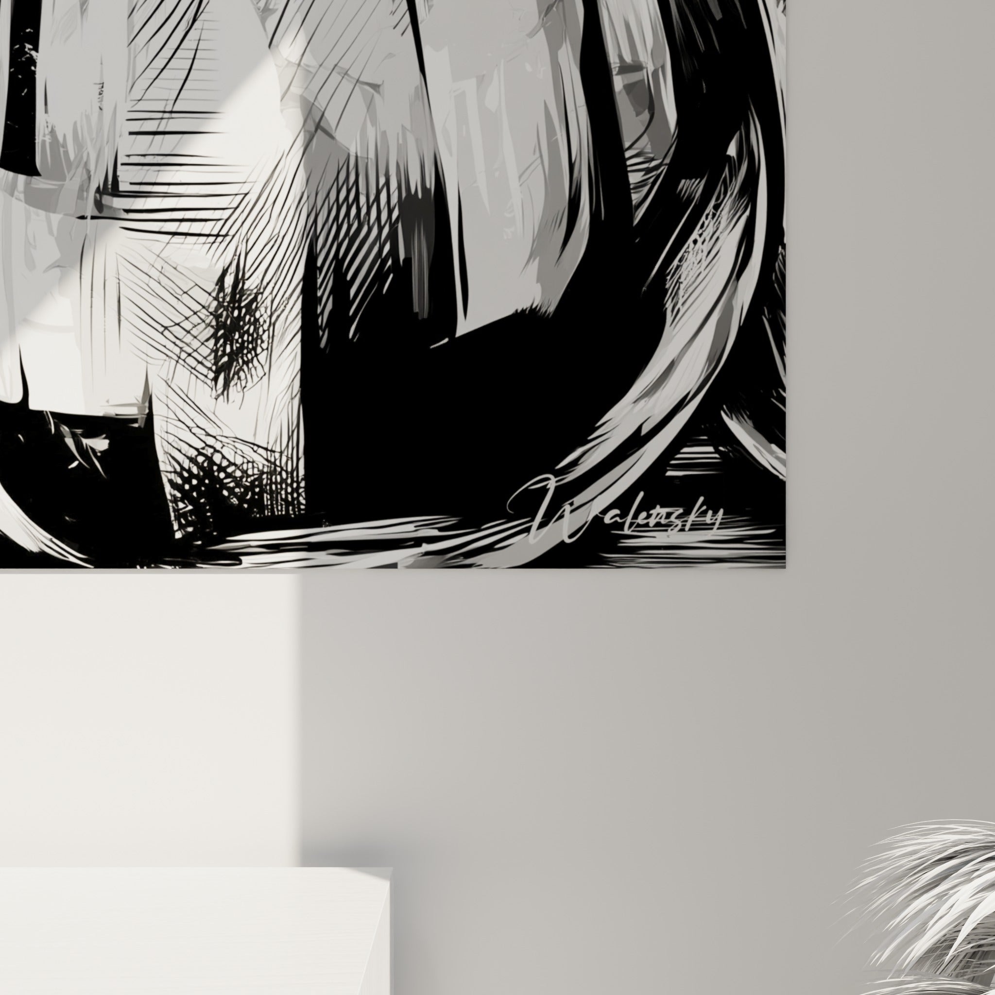 Traits d'encre fins et mousse blanche texturée d'une chope, matière graphique visible de près
