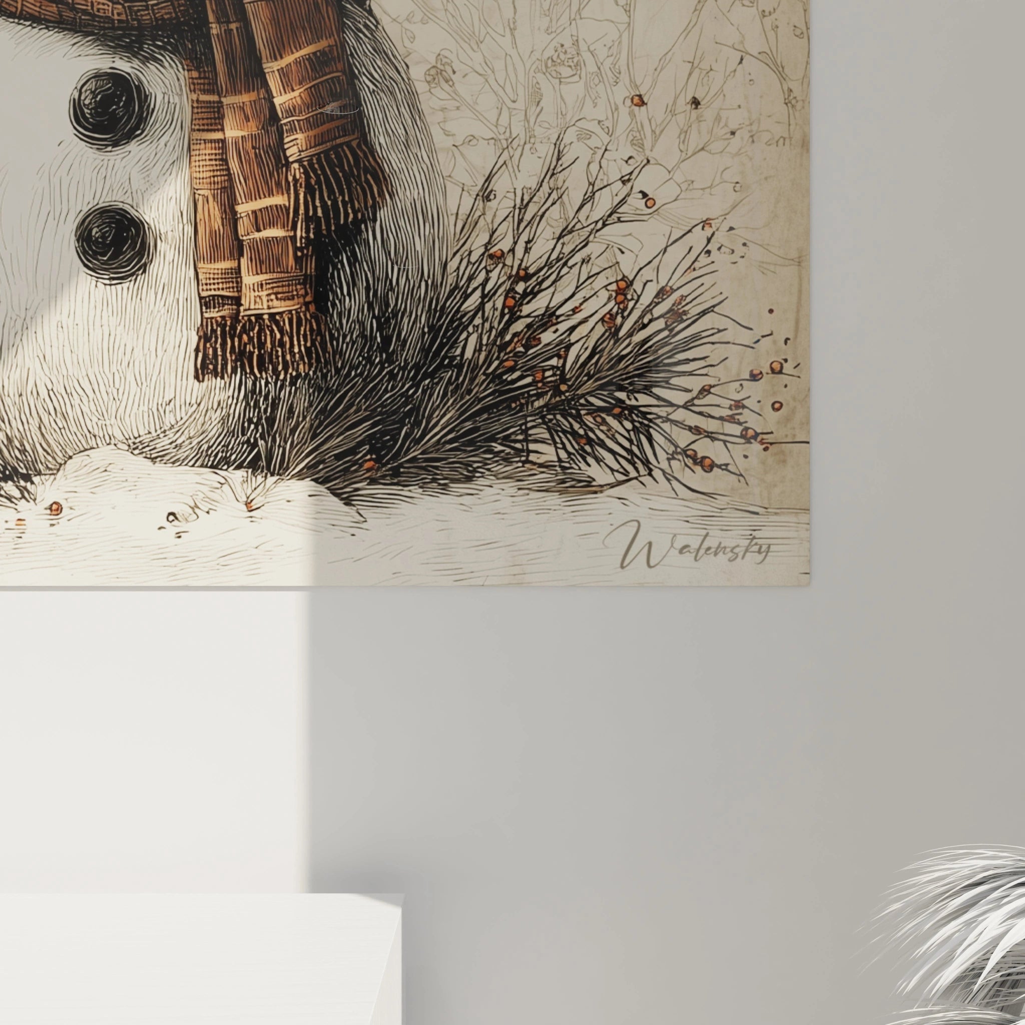 Tableau Bonhomme neige Sourire glacé - édition Noël - Walensky