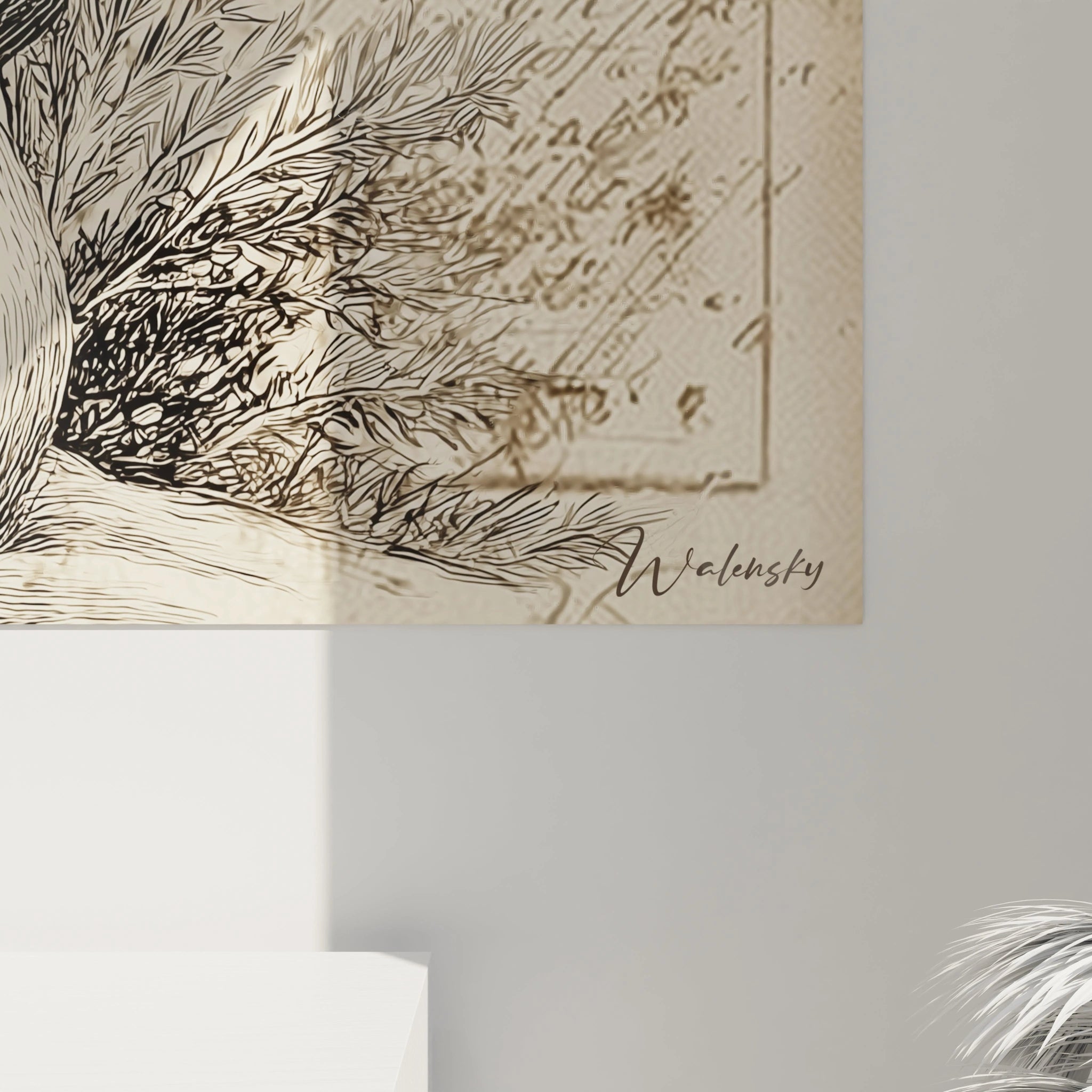 Tableau mural bonhomme de neige Noël de Walensky avec un design artistique chaleureux