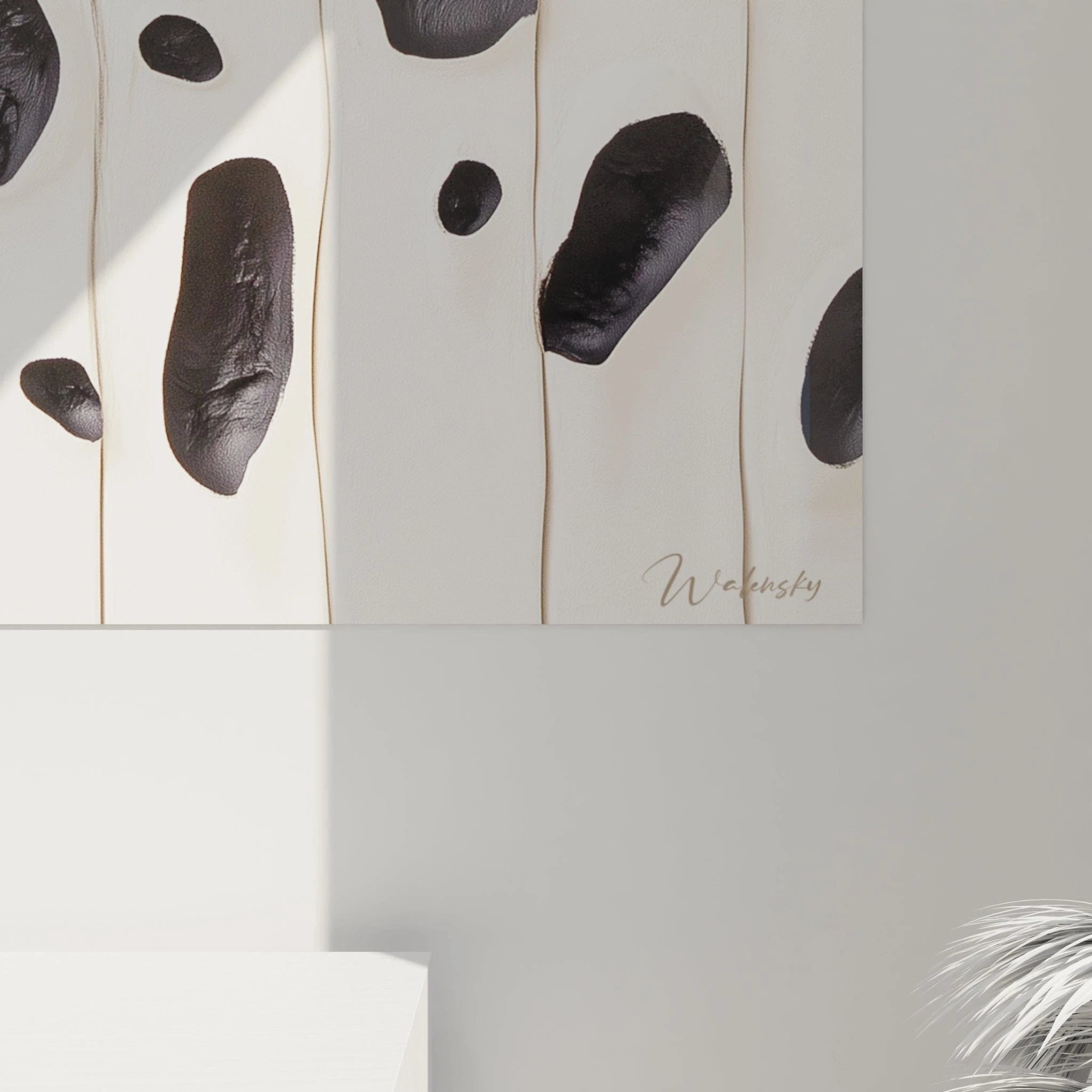 Tableau tacheté noir et blanc Walensky pour une décoration moderne et artistique
