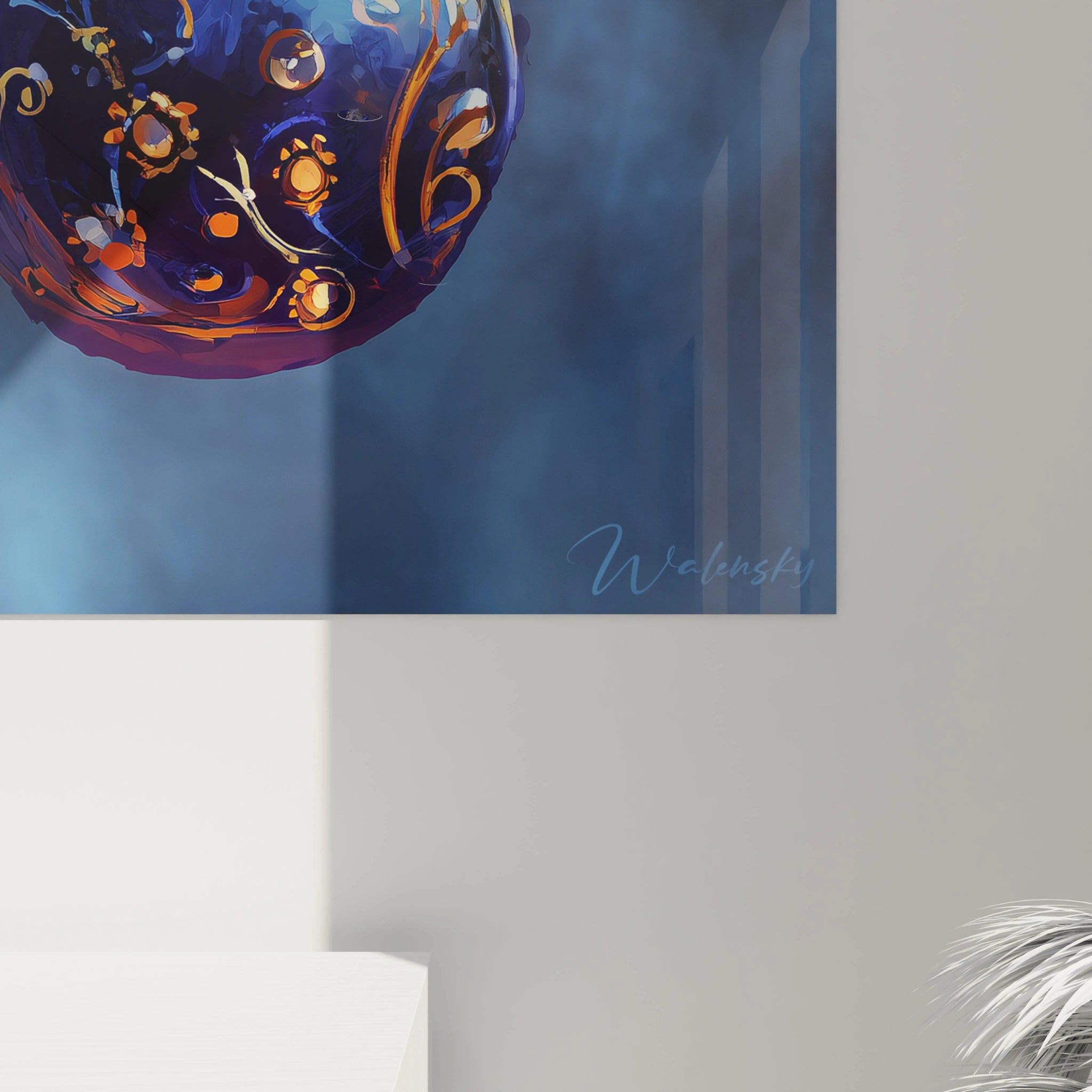 Tableau mural Noël boules brillance colorées pour une décoration festive élégante