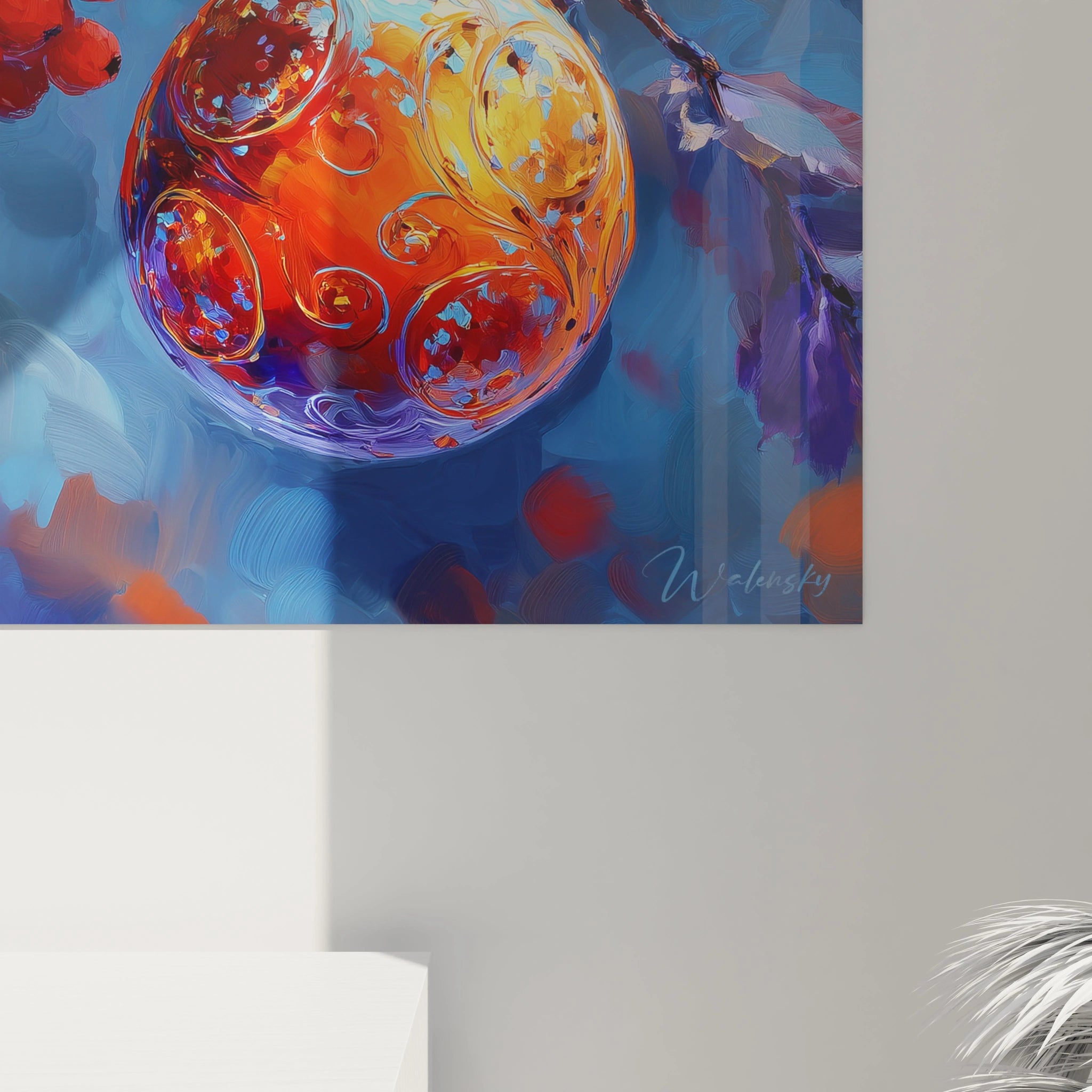 Tableau boules de Noël haut de gamme de Walensky avec des couleurs vives et des motifs élégants