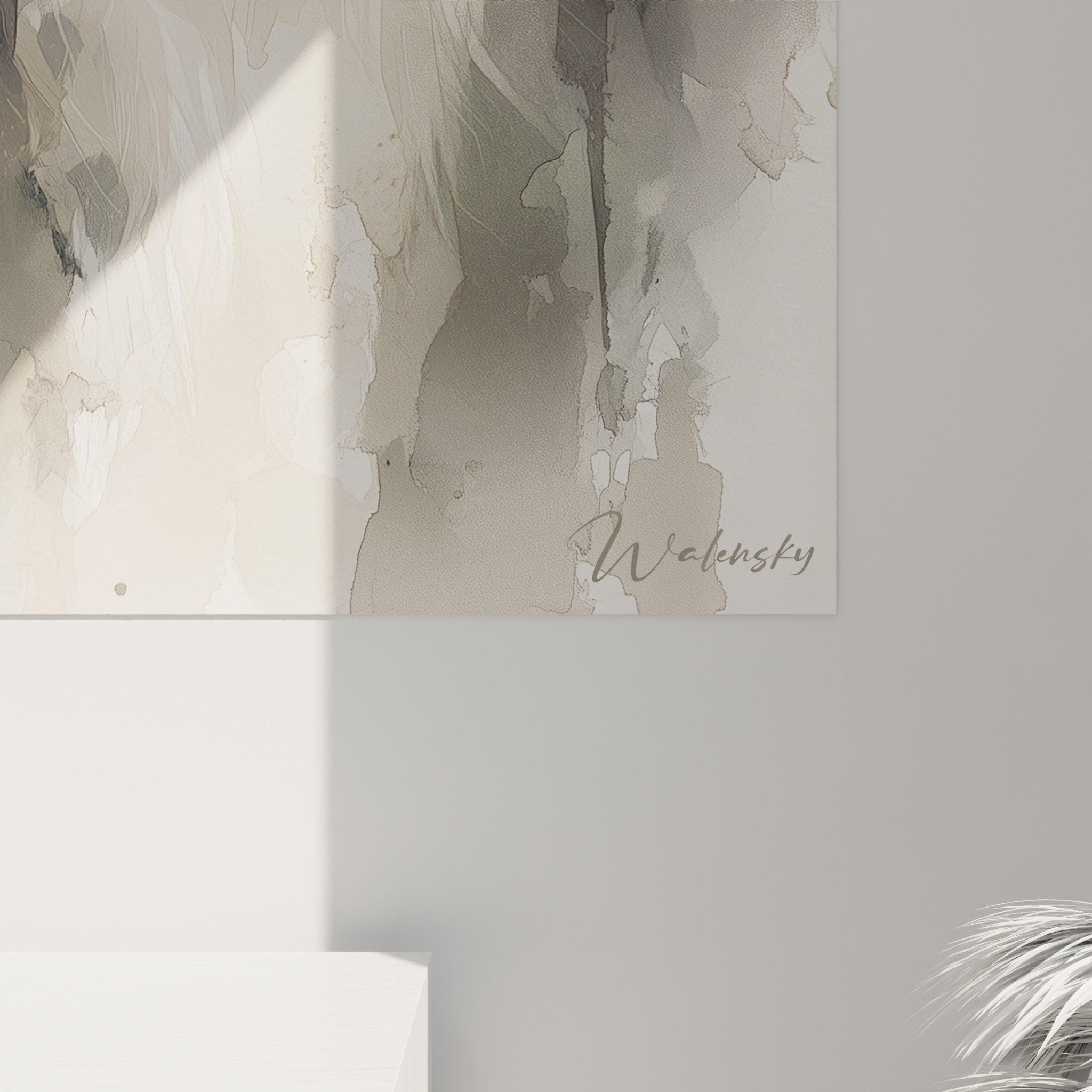 Full view Bernese Mountain Dog portrait watercolor wall art painting Swiss dog breed