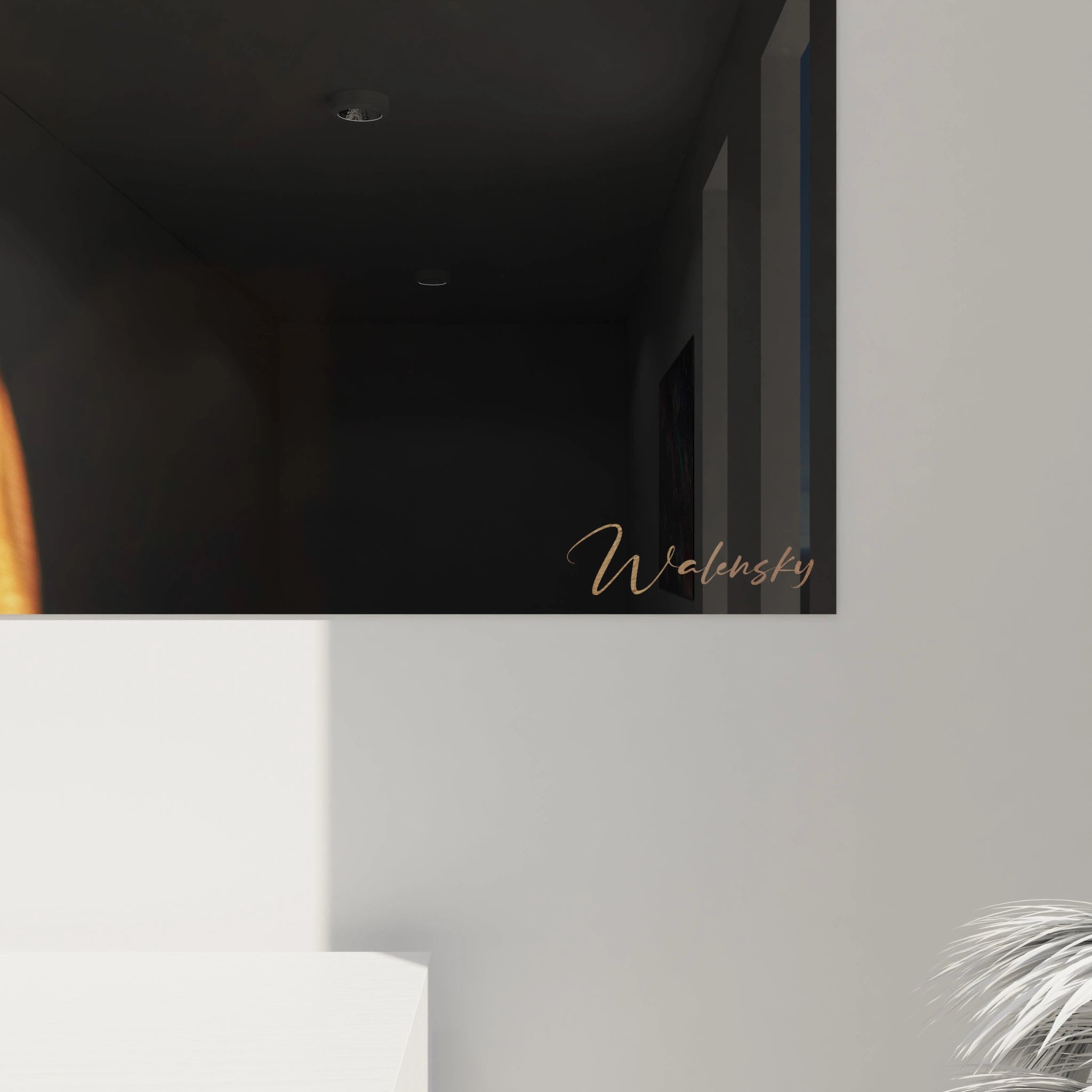 Un tableau Boxer au style réaliste montrant le profil noble d'un chien aux oreilles dressées, combinant des tons chauds de marron et de beige avec des accents plus foncés autour du museau, créant un contraste saisissant avec le fond noir.