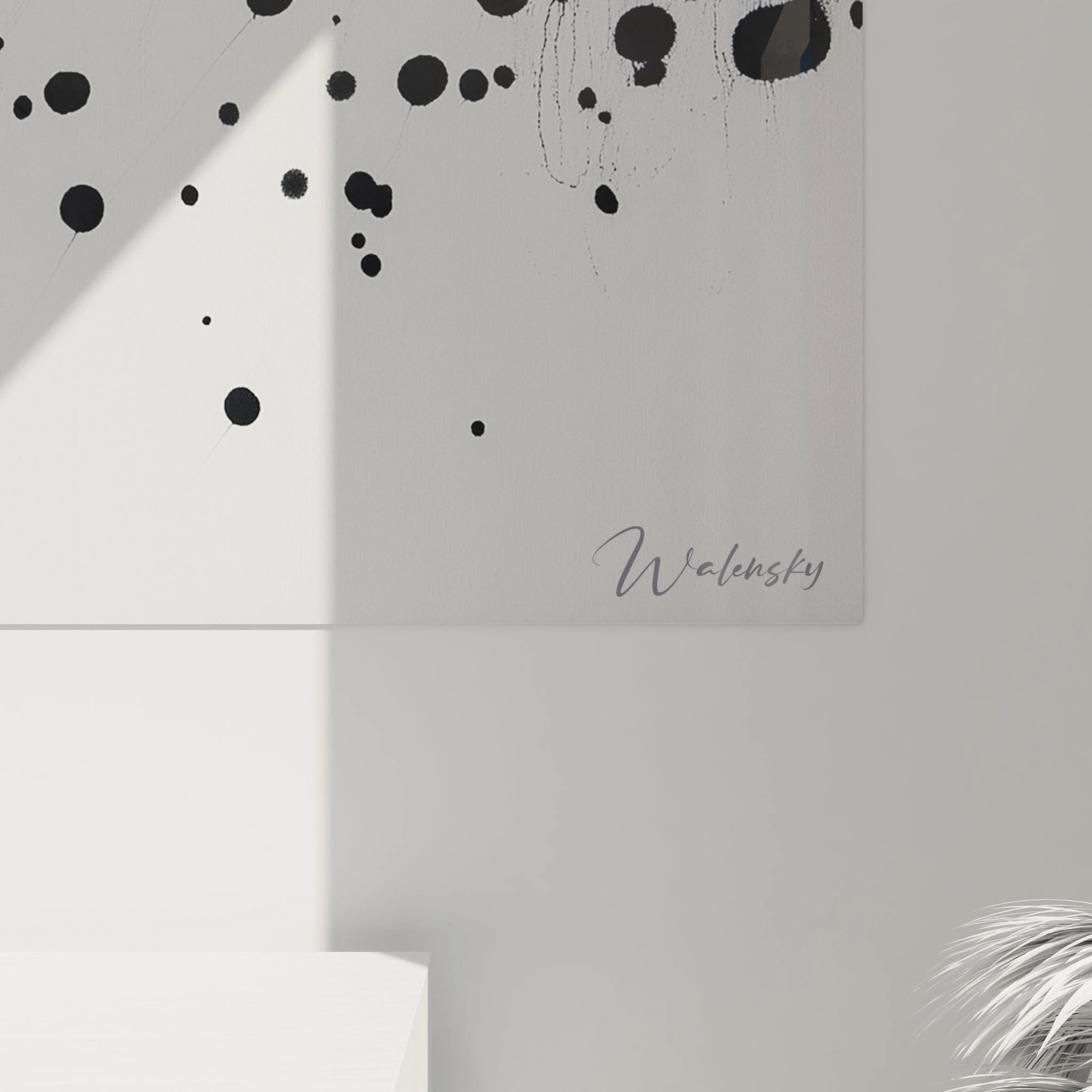 Tableau Bruine Artistique - édition tacheté noir et blanc - Walensky