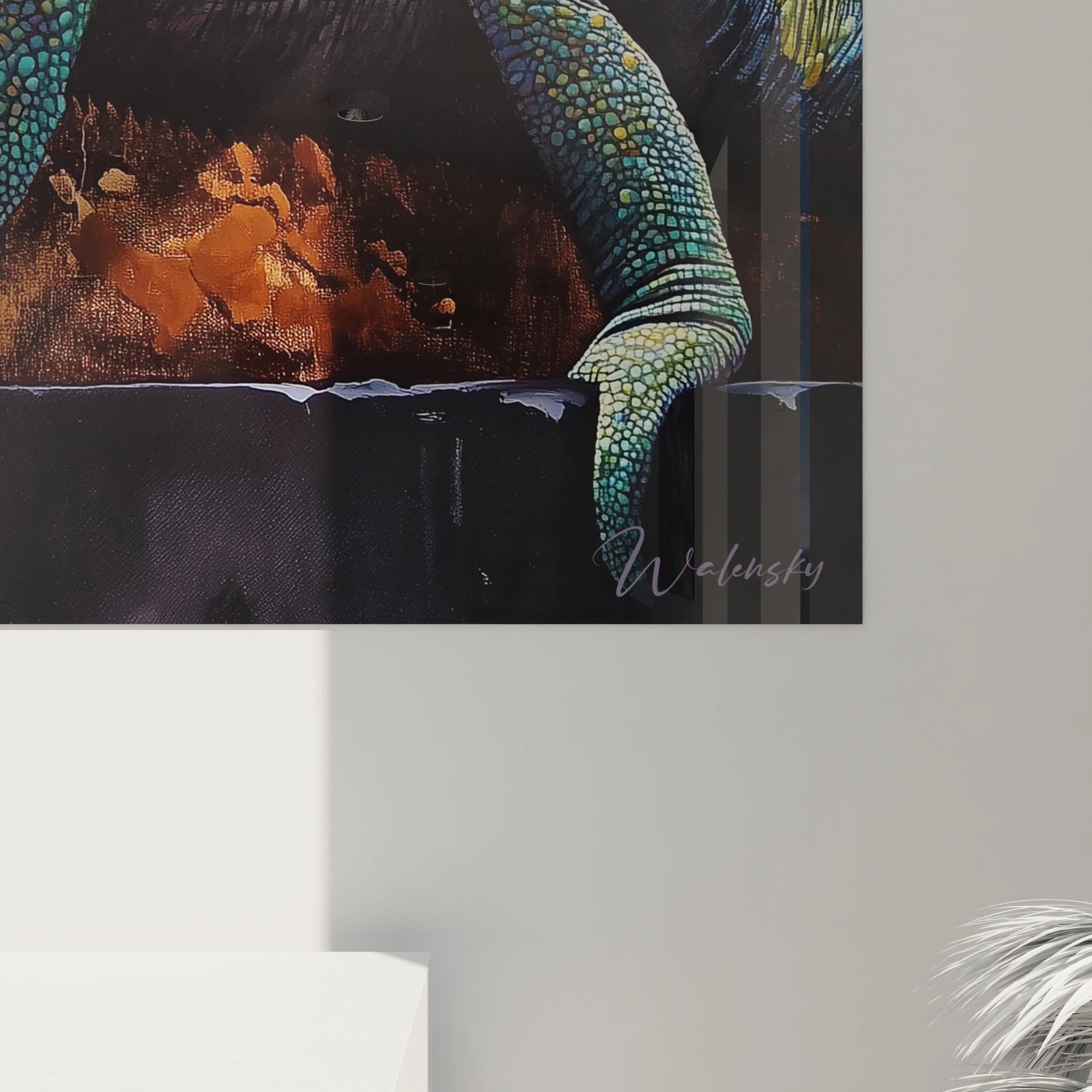 Tableau caméléon Walensky avec des couleurs vives et des détails réalistes pour décorer votre intérieur