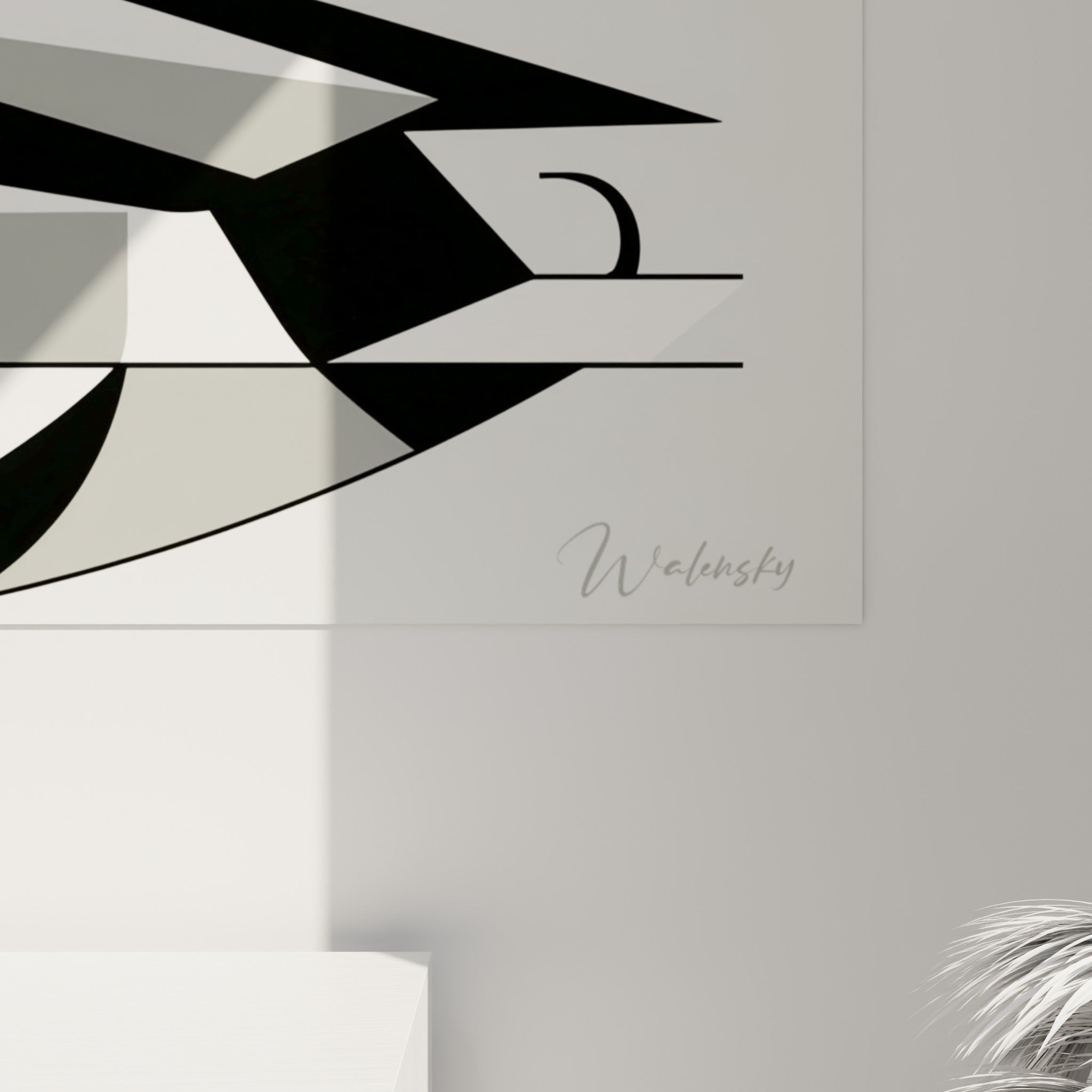 Détail des facettes noires et grises du canard, arêtes nettes et empâtements visibles sur la toile