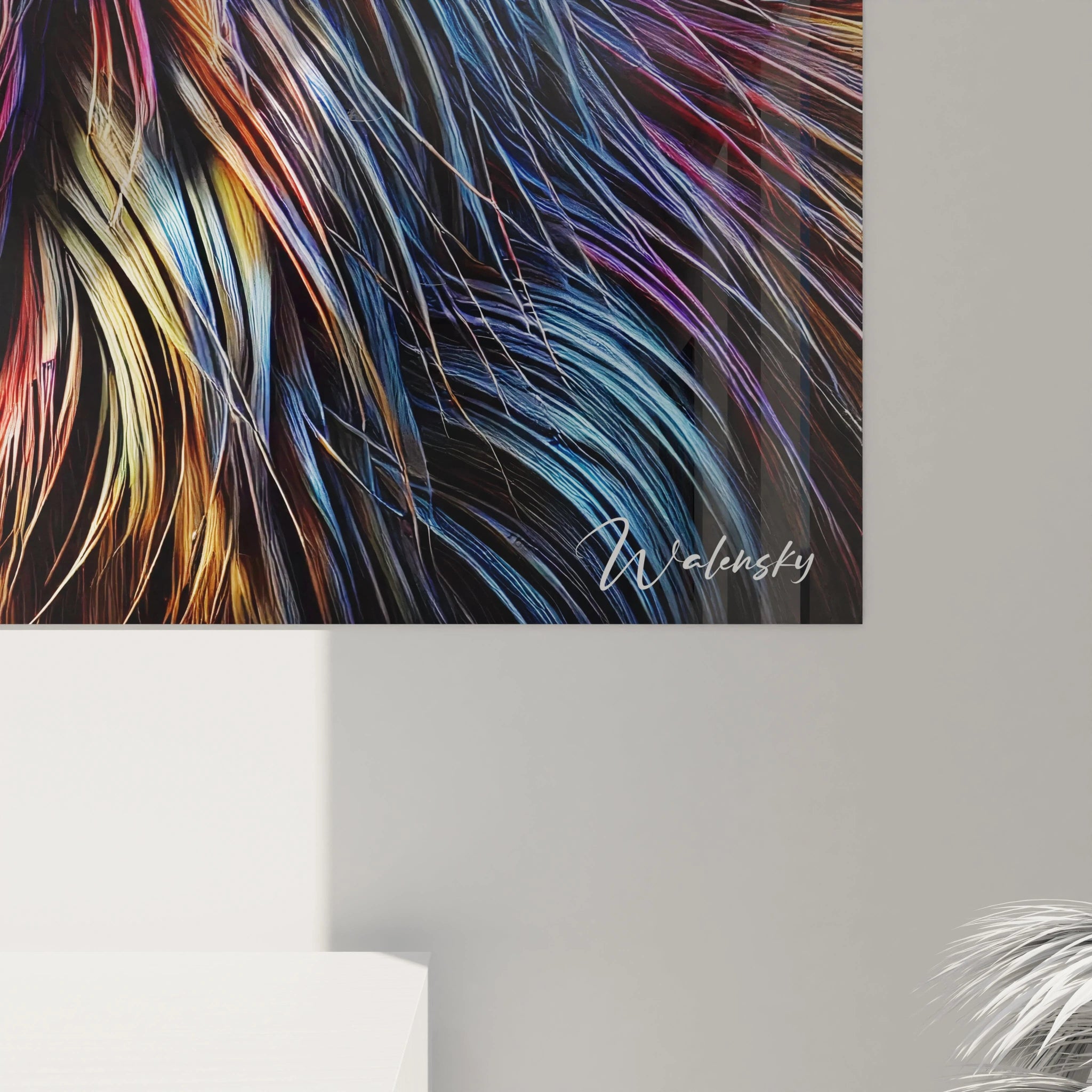 La vue rapprochée de ce tableau capybara met en avant chaque détail lumineux et chaque teinte vibrante. L'harmonie des couleurs transforme cet animal en une véritable icône artistique.