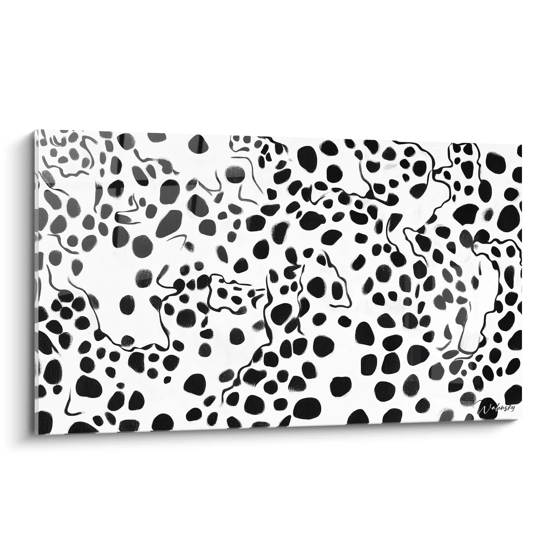 Tableau tacheté noir et blanc de Walensky, moderne et élégant pour le design intérieur