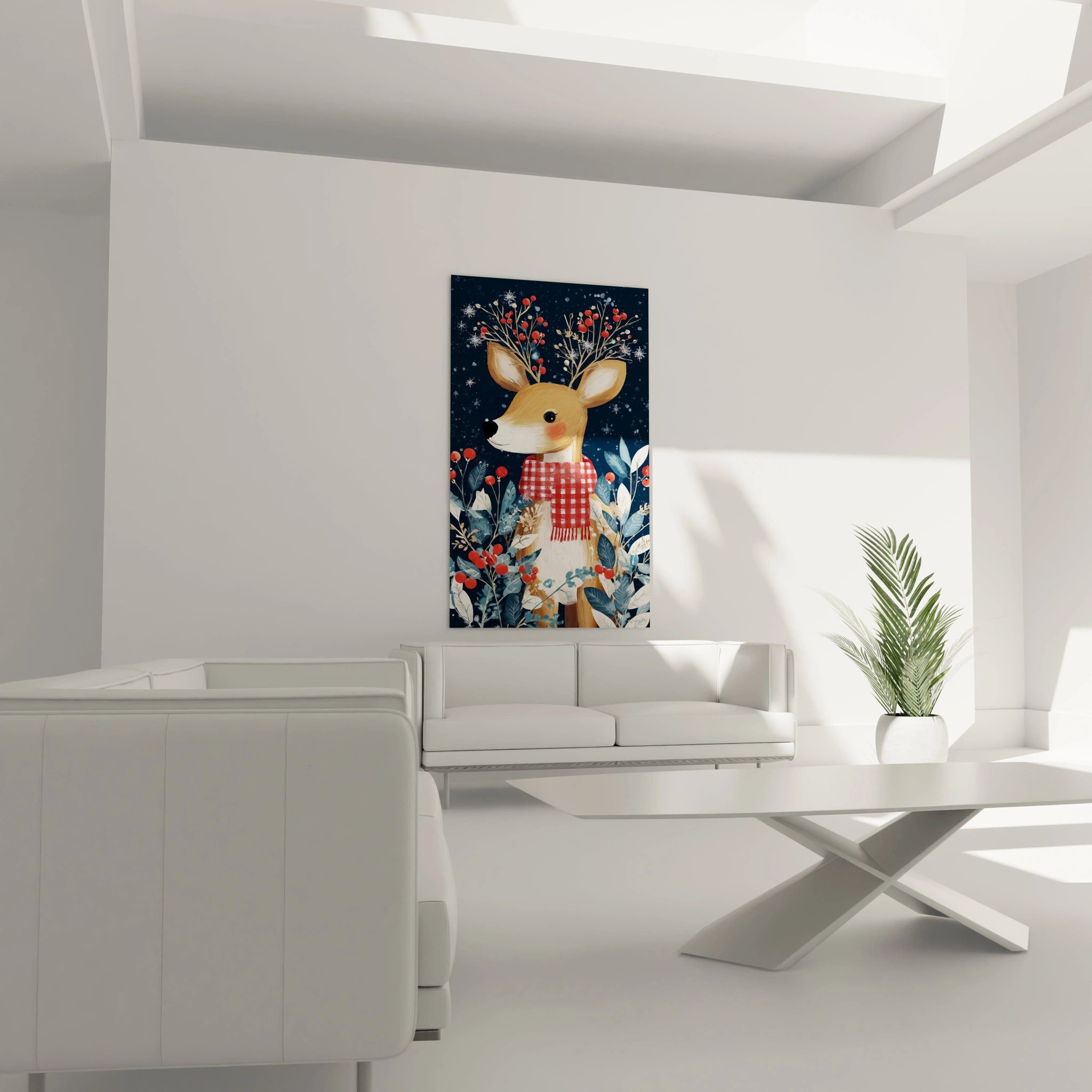 Tableau mural stylisé avec une jeune fille en lunettes de soleil, idéal pour la décoration intérieure