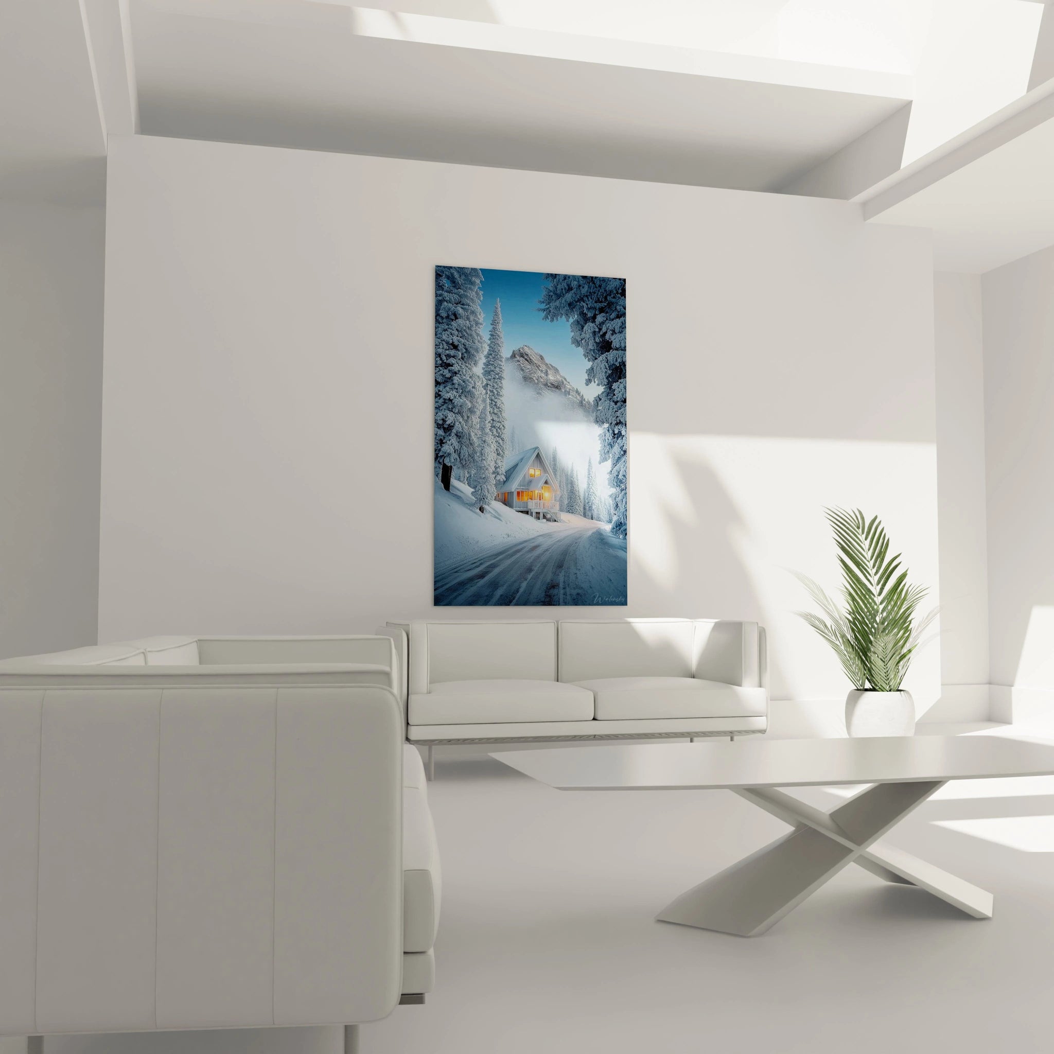 Tableau chalet réconfort lumineux - édition hiver - Walensky