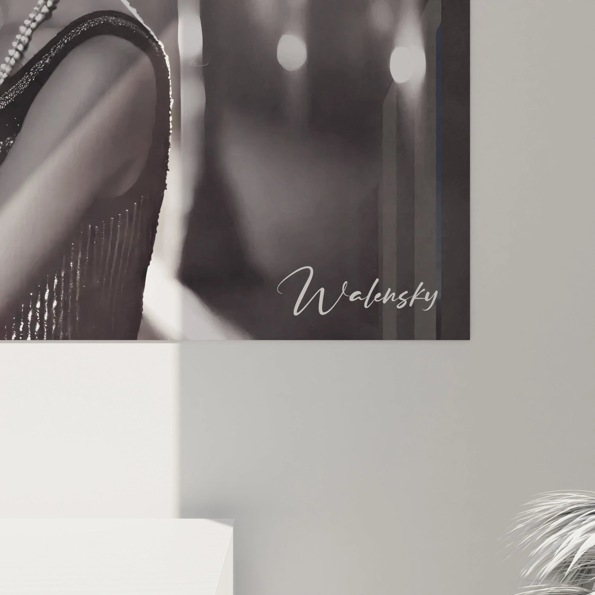 Tableau Charme Vintage - Edition Black & White - Tableau en verre acrylique