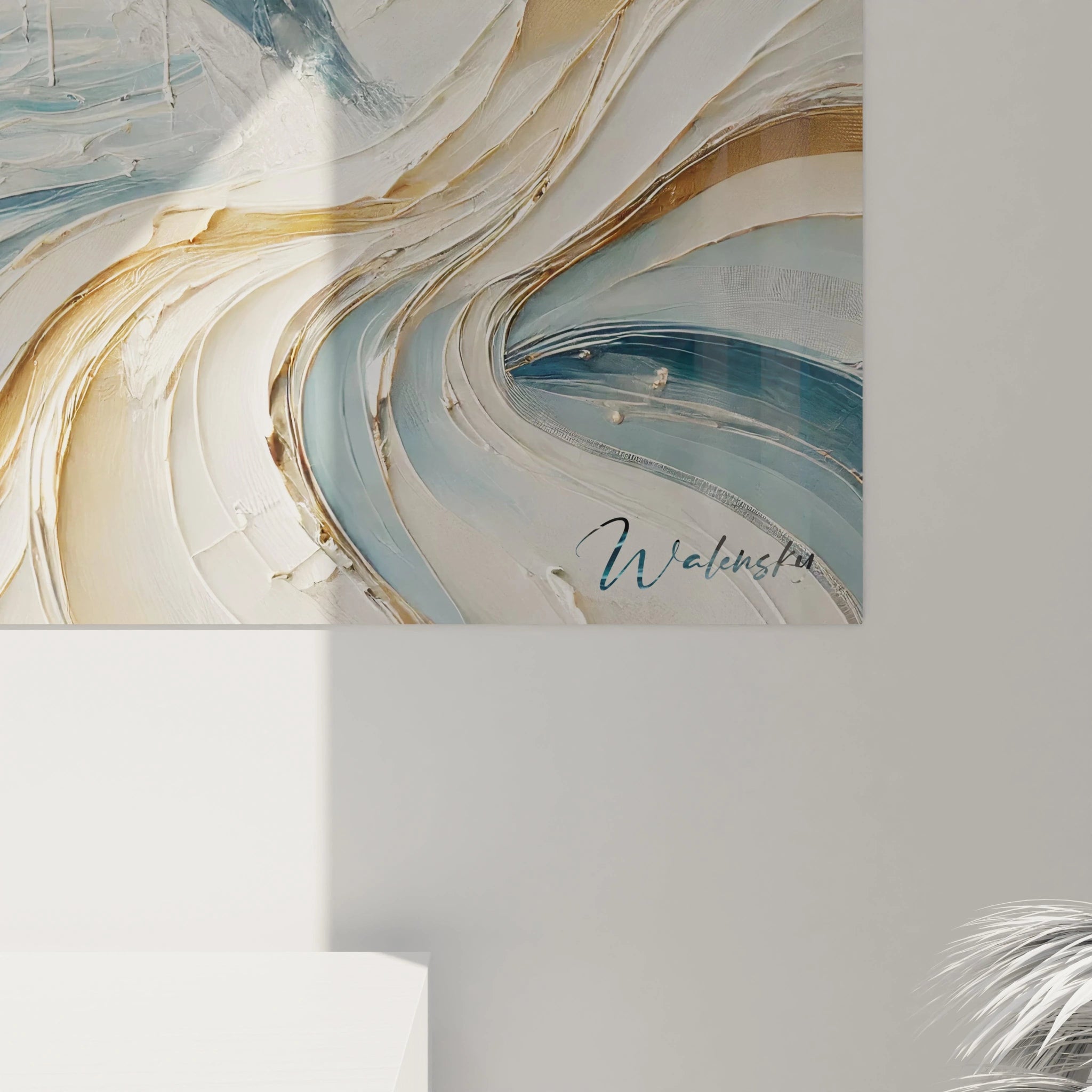 Admirez de près ce tableau orque, où les textures des vagues et les formes précises de l'orque créent une œuvre d'art captivante. Un ajout parfait à votre décoration intérieure.