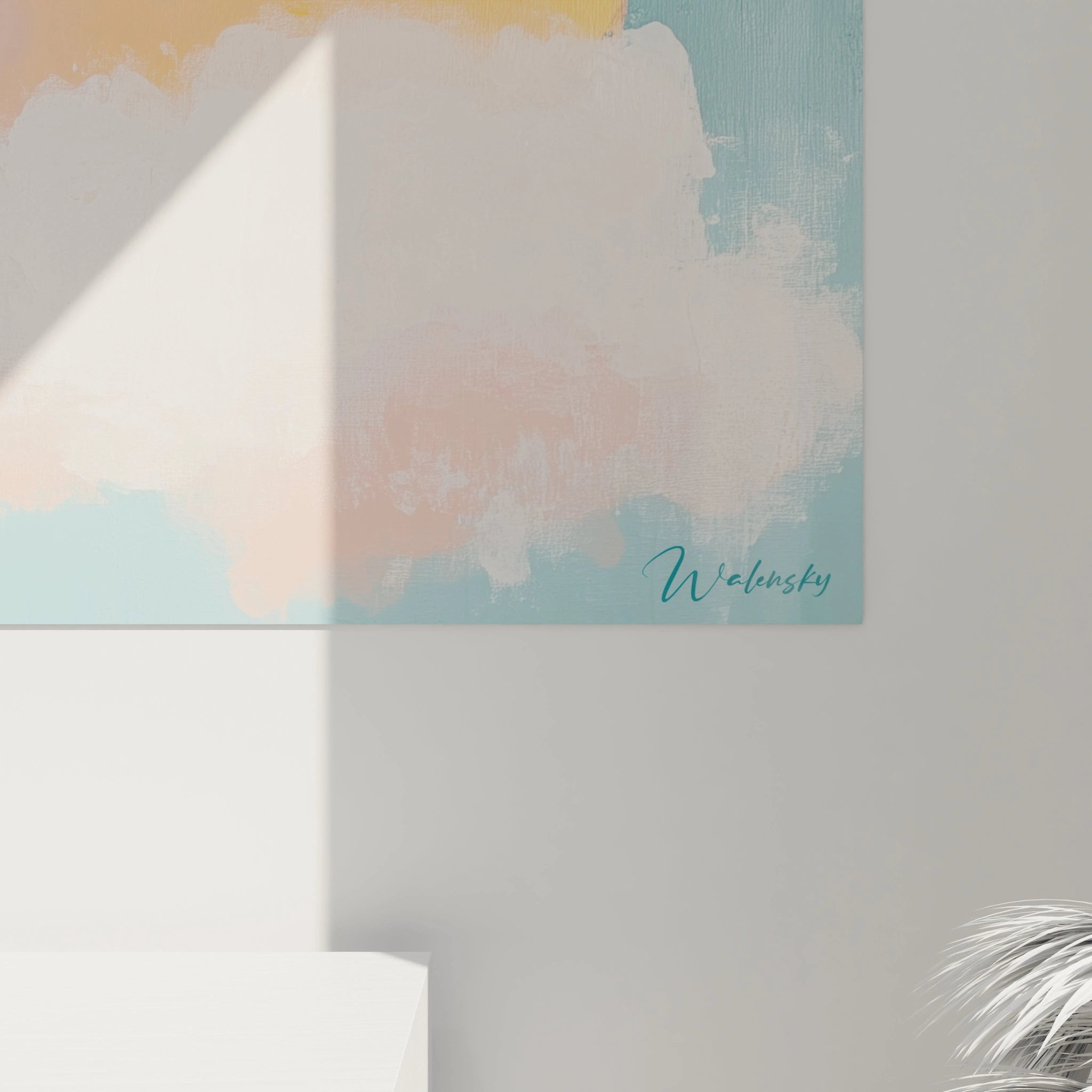 Tableau de peinture abstrait Walensky avec des couleurs pastel douces pour décorer votre intérieur