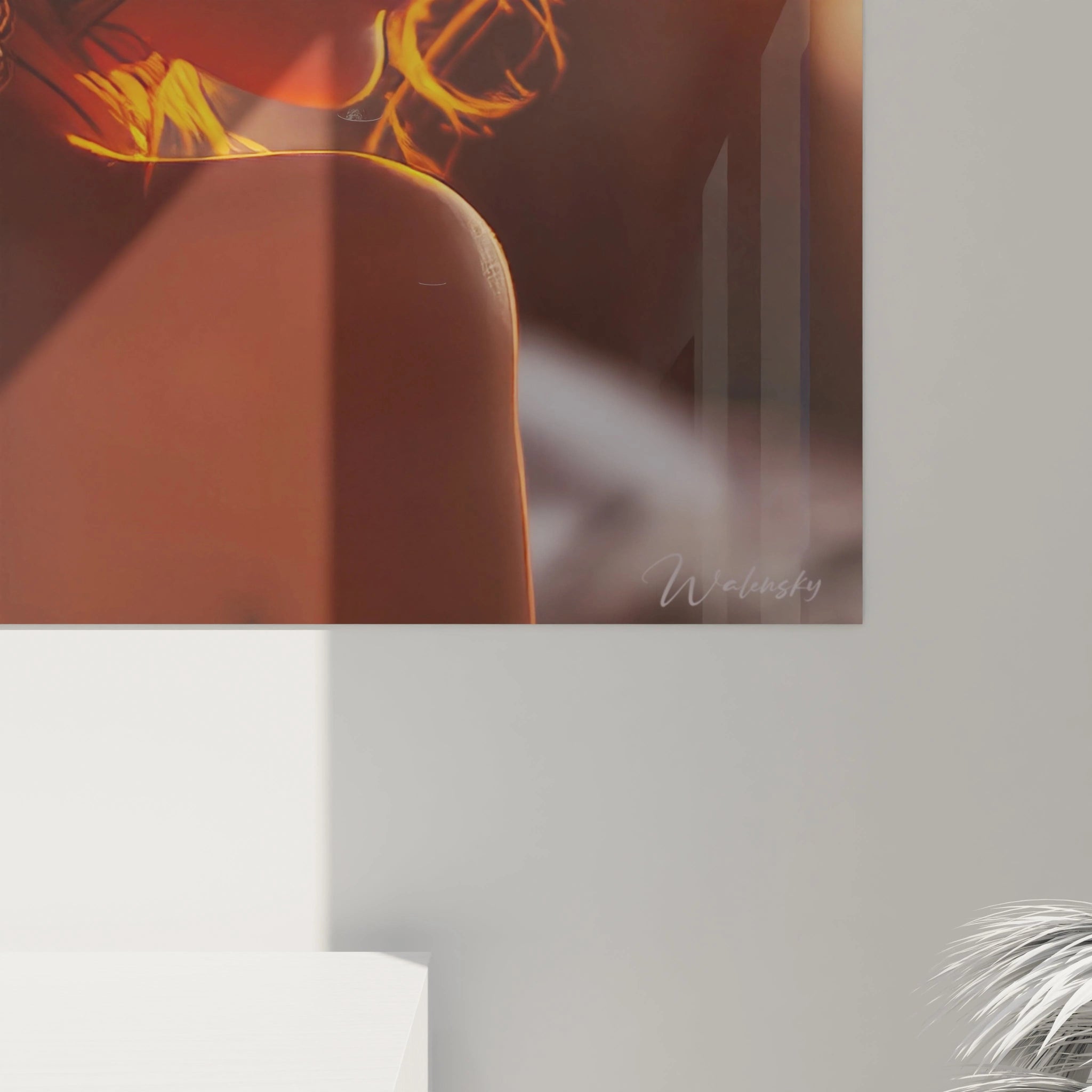Tableau femme art contemporain de Walensky avec des couleurs vives et un design moderne