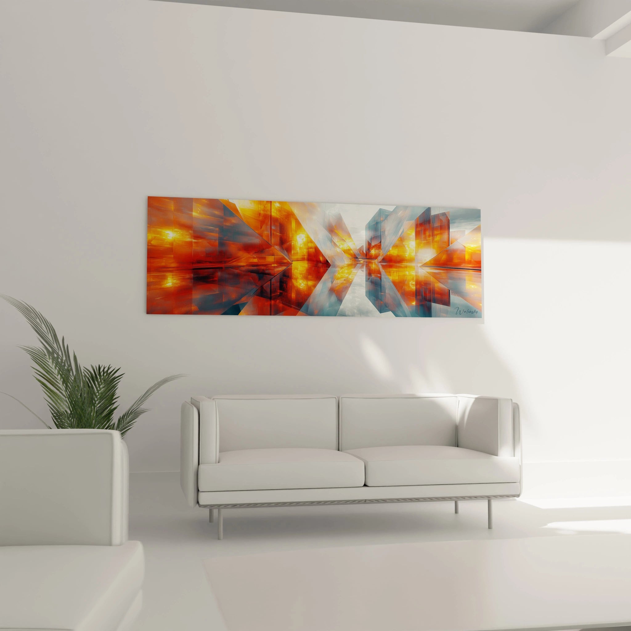 Tableau géométrique abstrait Walensky aux couleurs vives pour décoration moderne