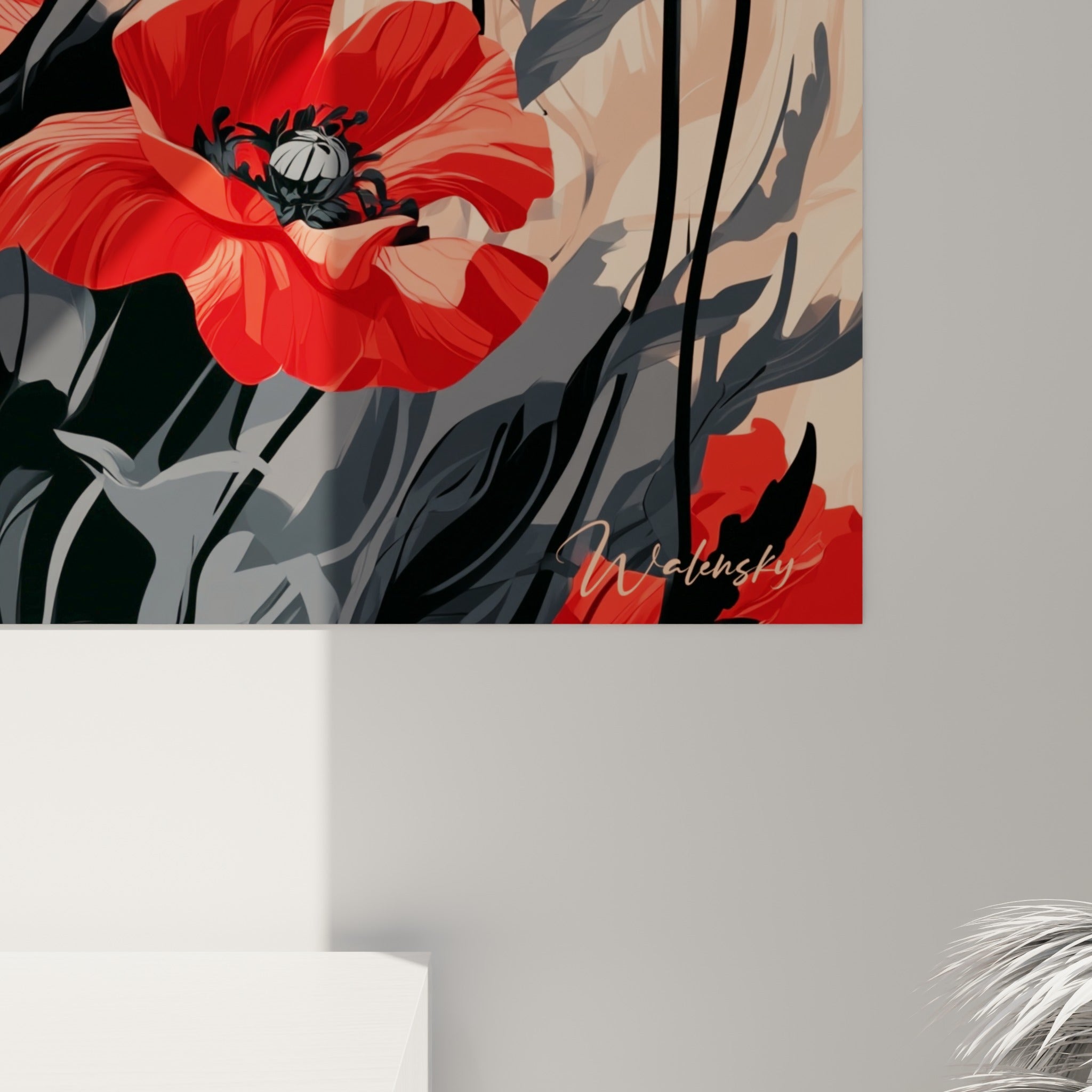 Pétales rouges et cœurs sombres du coquelicot révèlent la texture nette de l'impression graphique