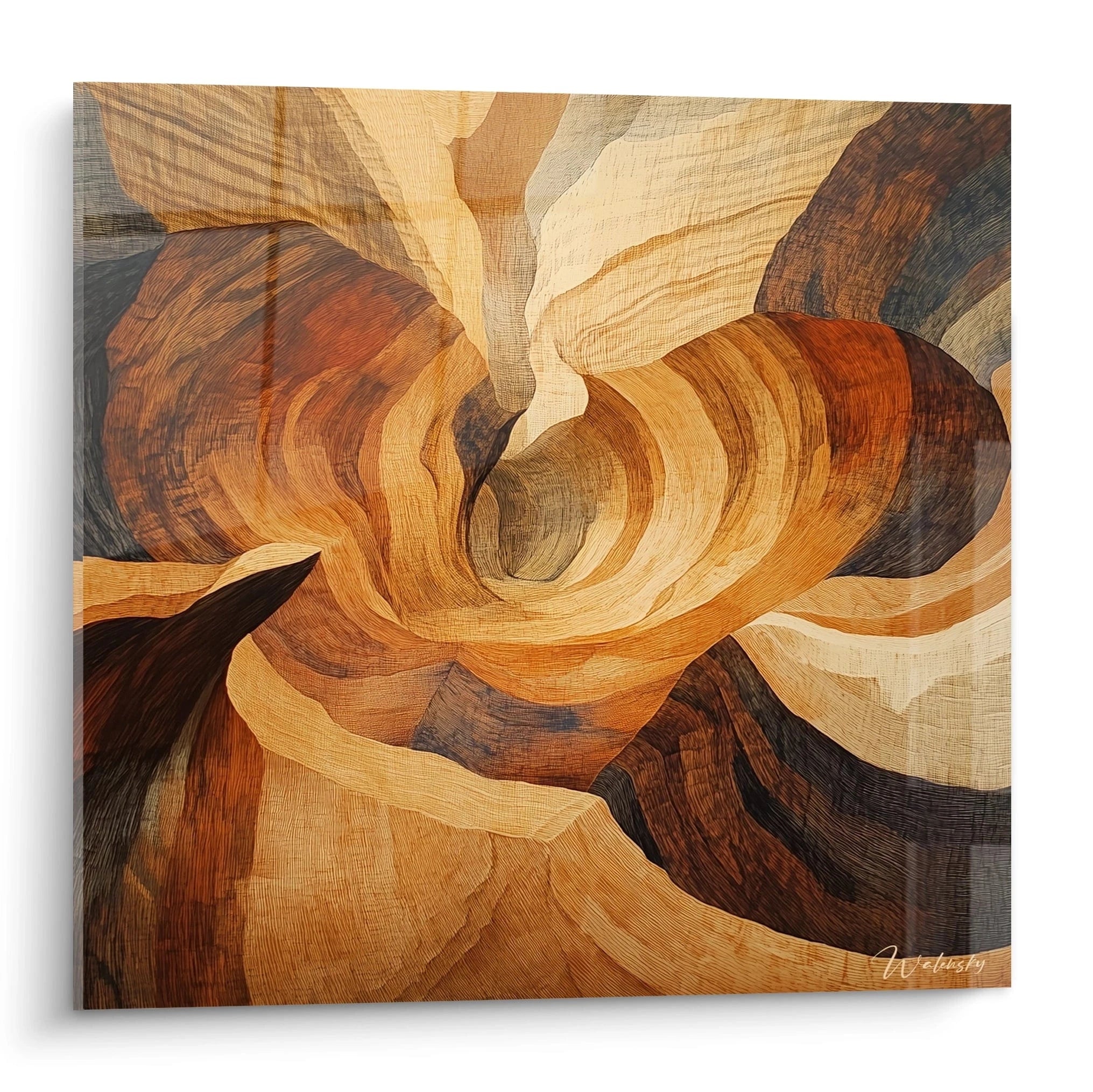 Tableau Cyclone Grain Cuivré - édition expressionniste abstrait - Walensky