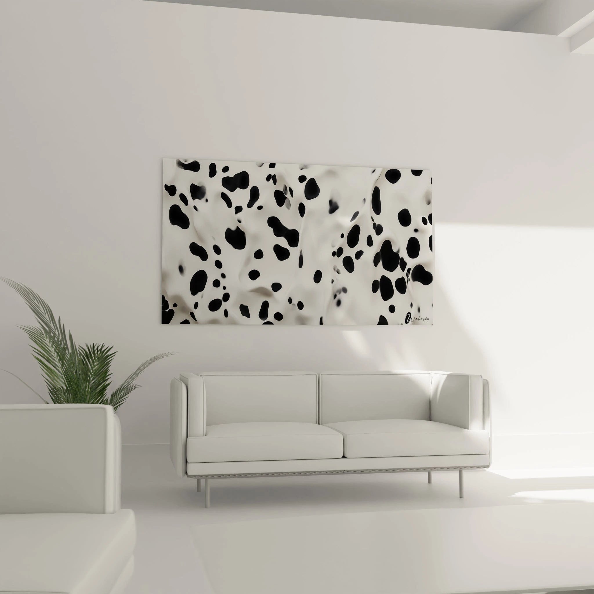 Tableau tacheté noir et blanc de Walensky, moderne et élégant pour décorer votre intérieur