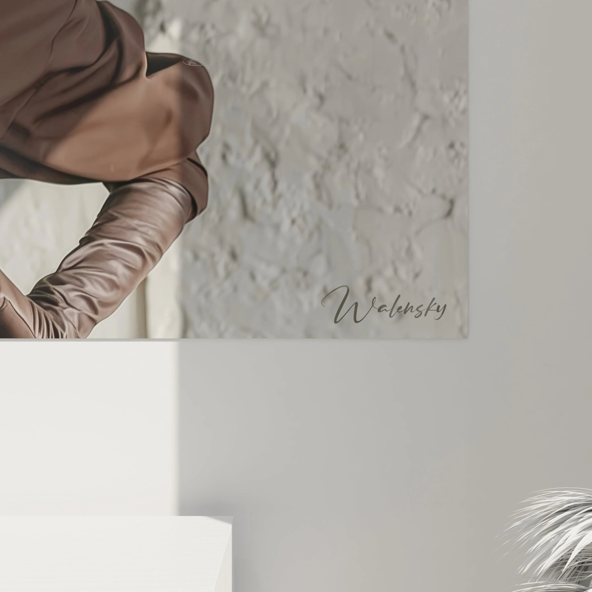 Tableau dame au chapeau de Walensky, art mural élégant pour décoration intérieure