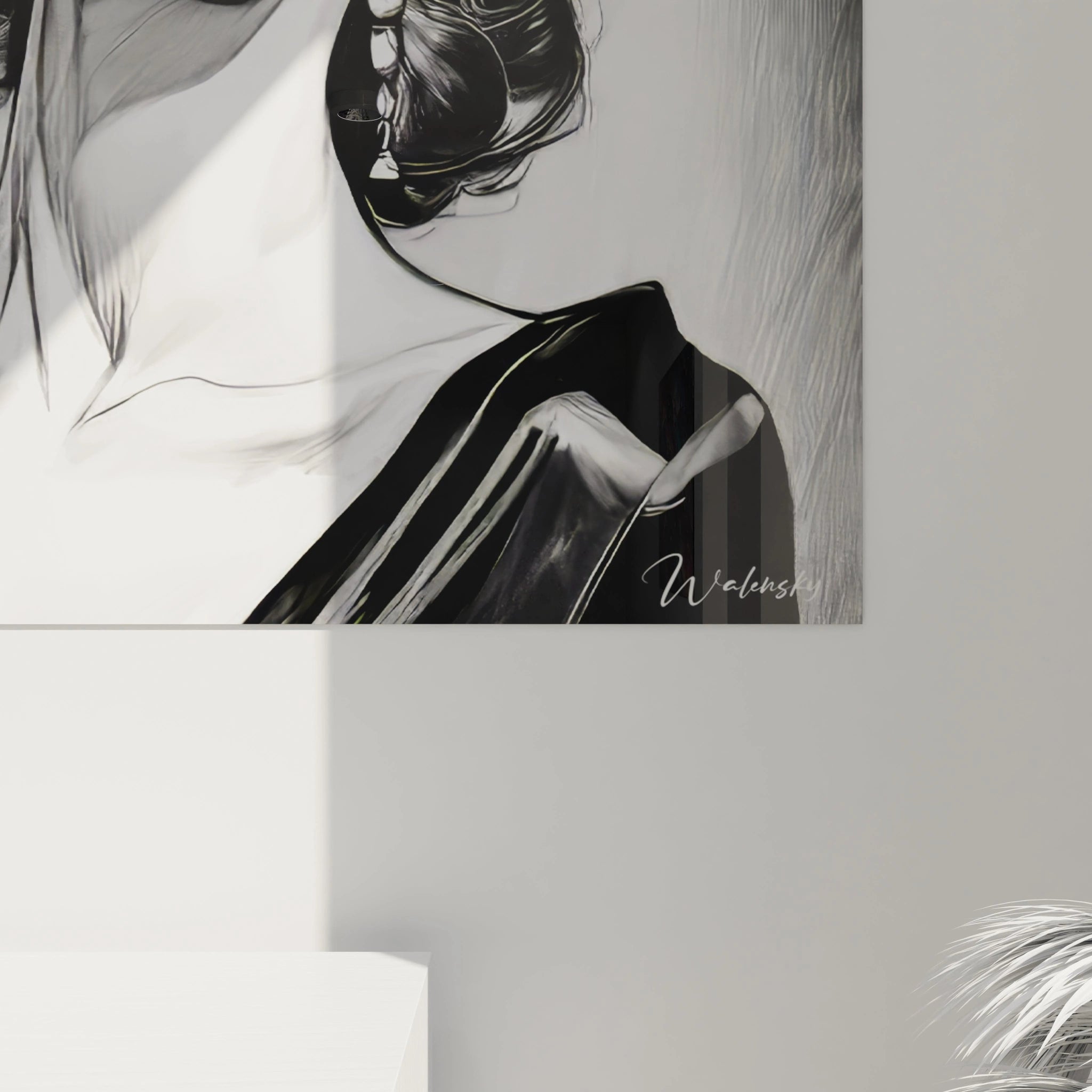 Tableau femme lunettes illustration de Walensky avec un design moderne et élégant pour la décoration murale