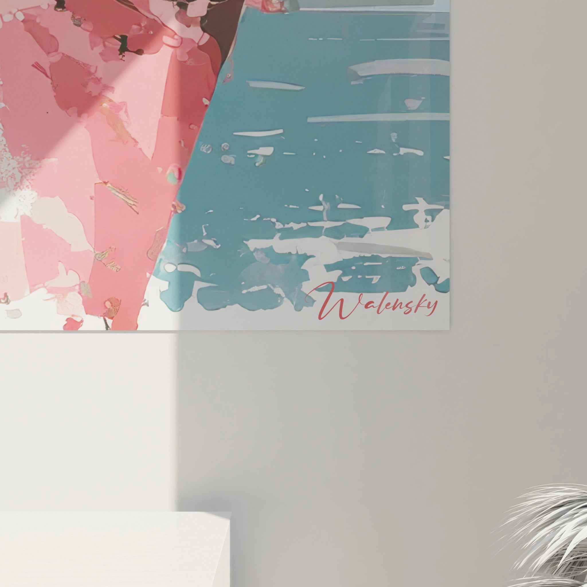 Tableau illustration mode femme de Walensky avec des couleurs vives et un design moderne