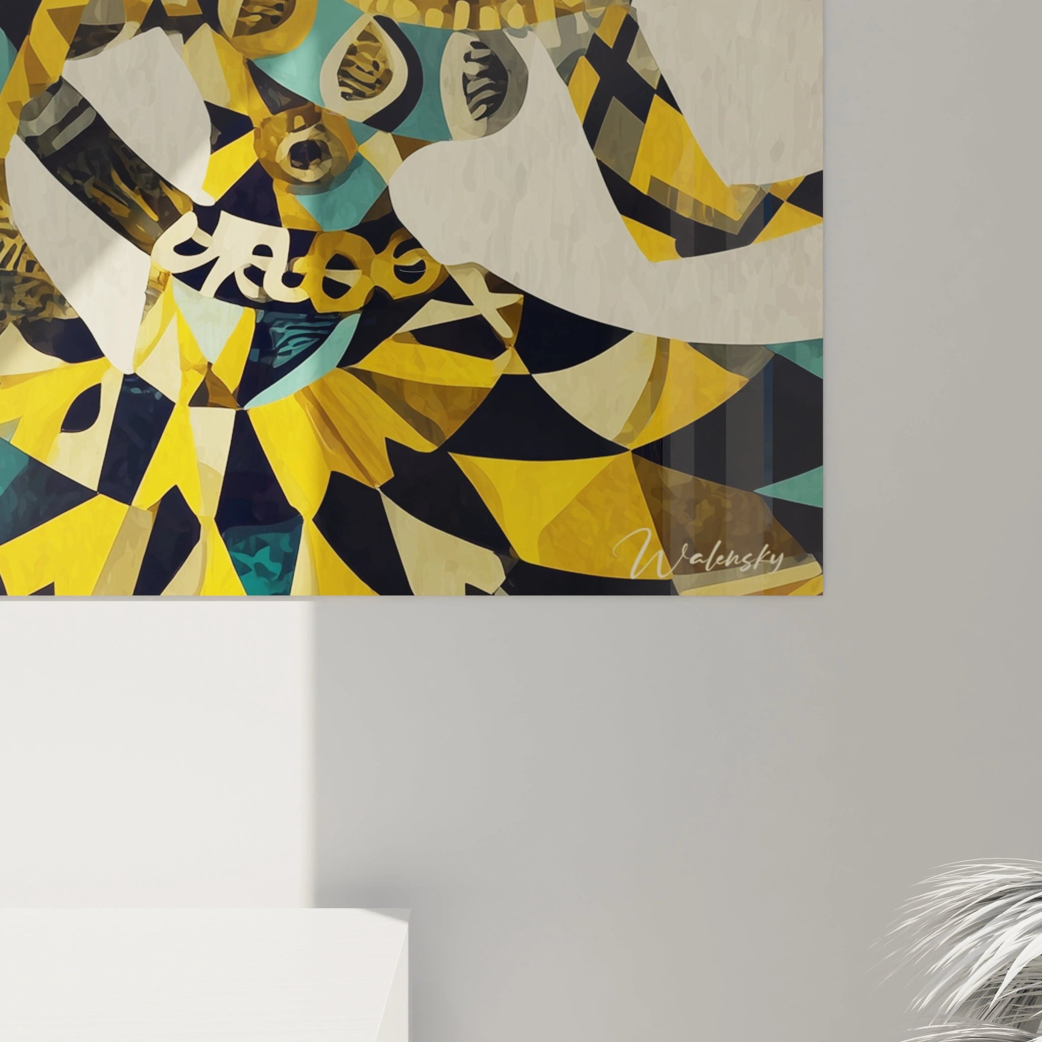 Tableau mural danse africaine de Walensky avec des couleurs vives et des motifs artistiques captivants