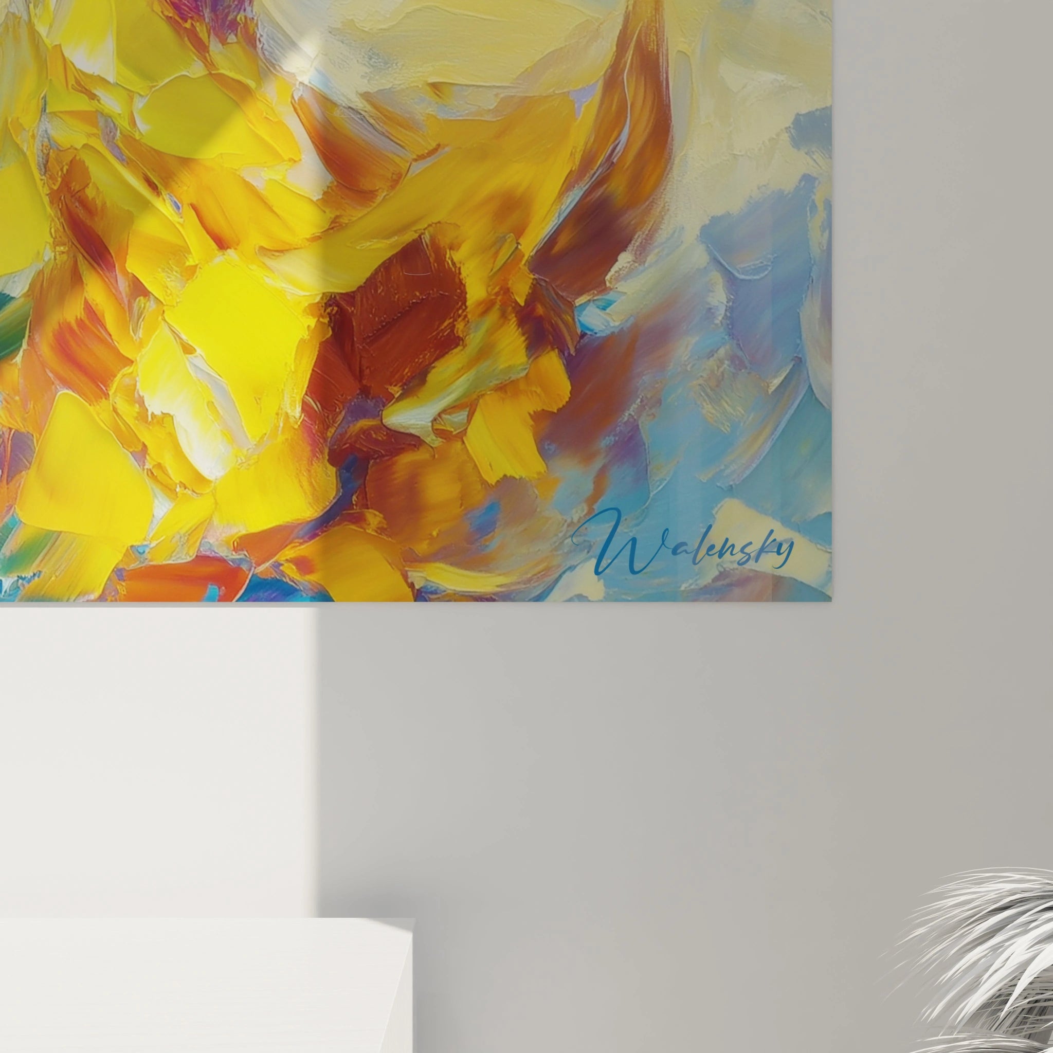 Tableau danse africaine moderne de Walensky avec des couleurs vives et dynamiques accrochant le regard