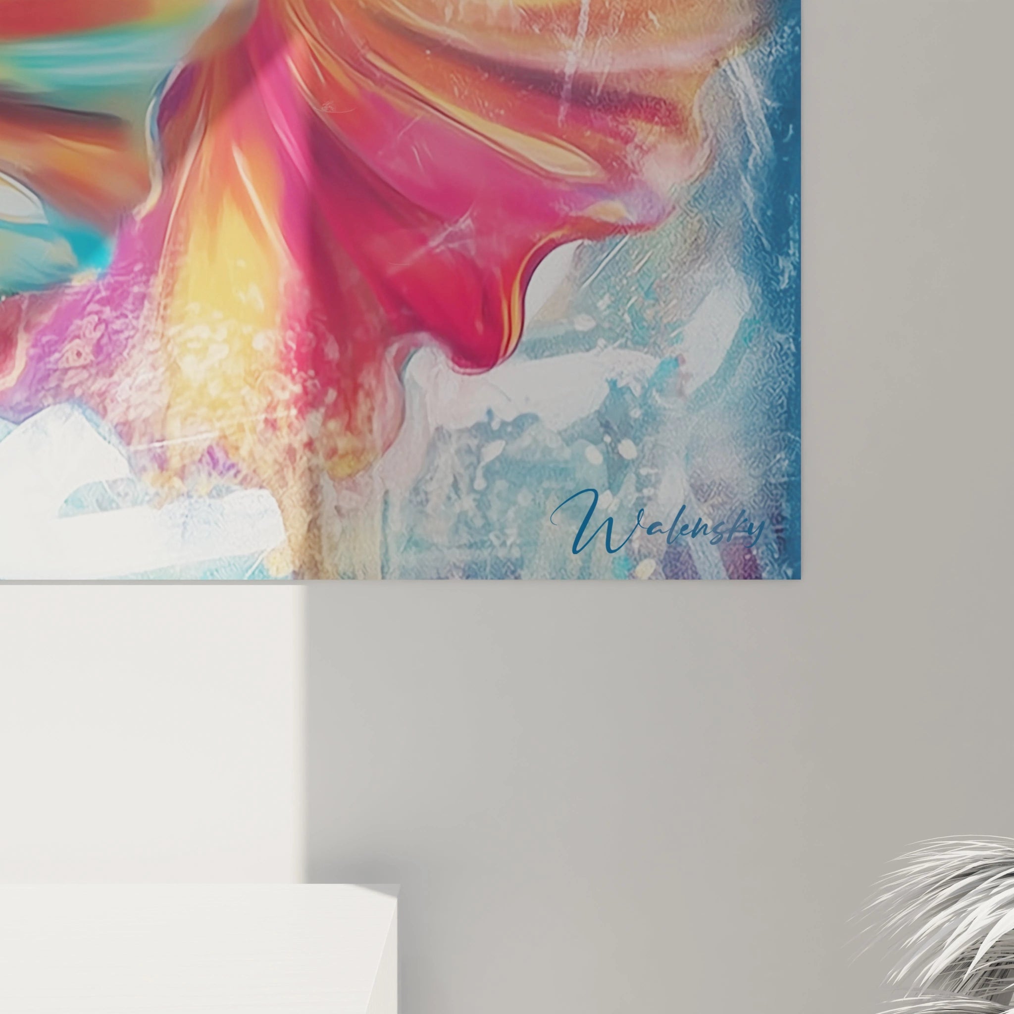 Tableau mural Walensky représentant la danse africaine avec des couleurs vives et dynamiques