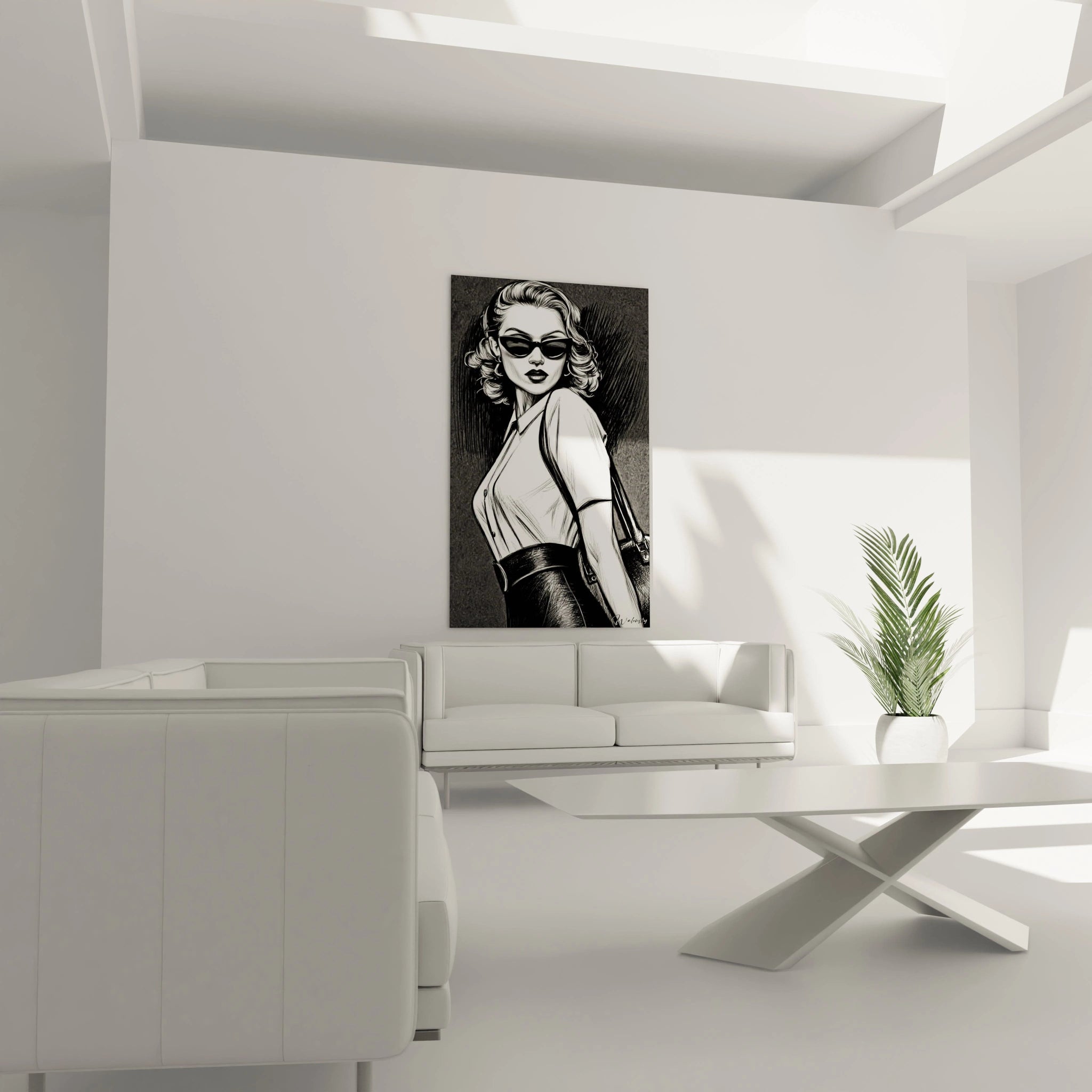Tableau mural diva vintage de Walensky, idéal pour une décoration élégante contemporaine