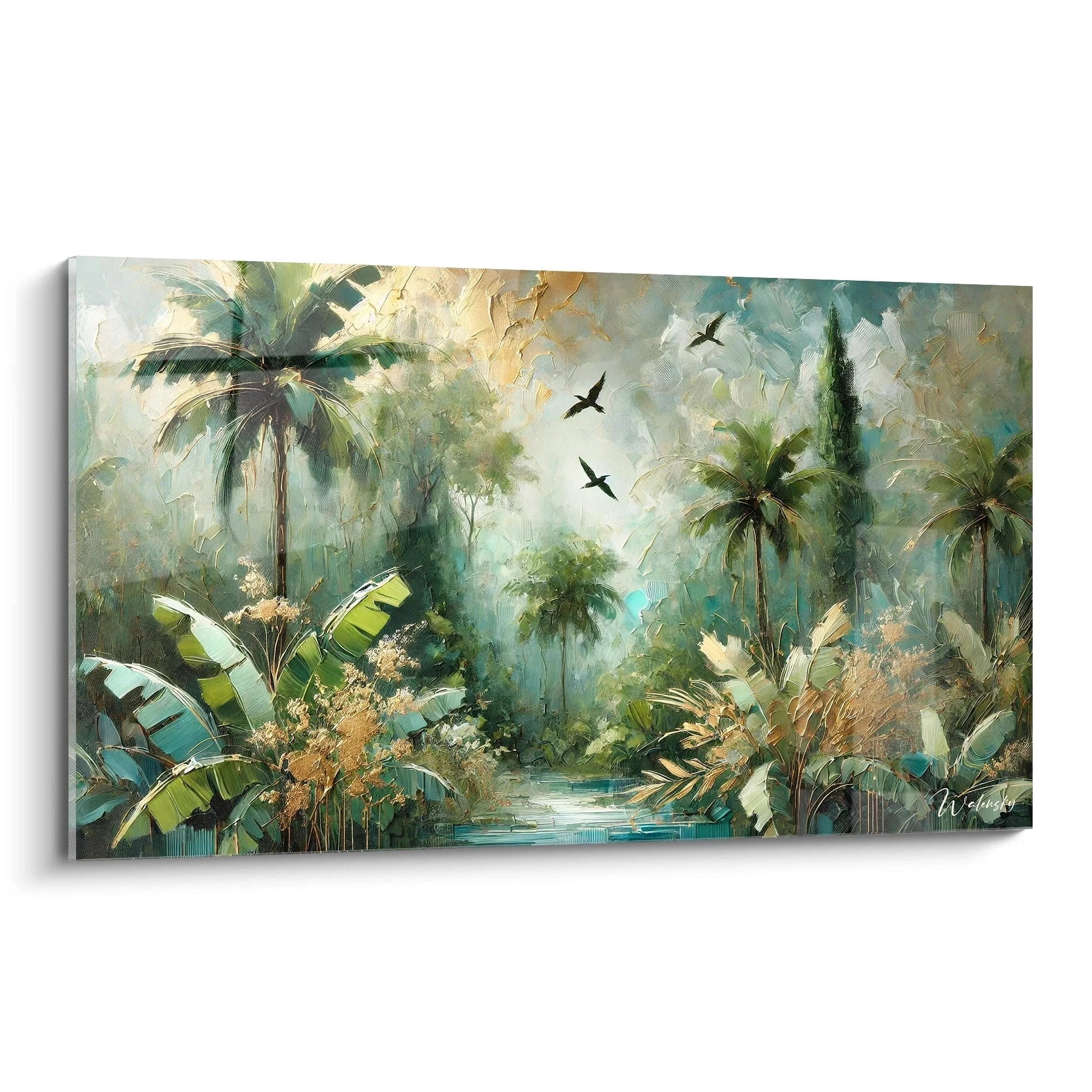 Découvrez le tableau tropicales en biais, une explosion de couleurs et de vie qui capture la beauté vibrante des jungles. Laissez-vous emporter par son dynamisme contemporain.