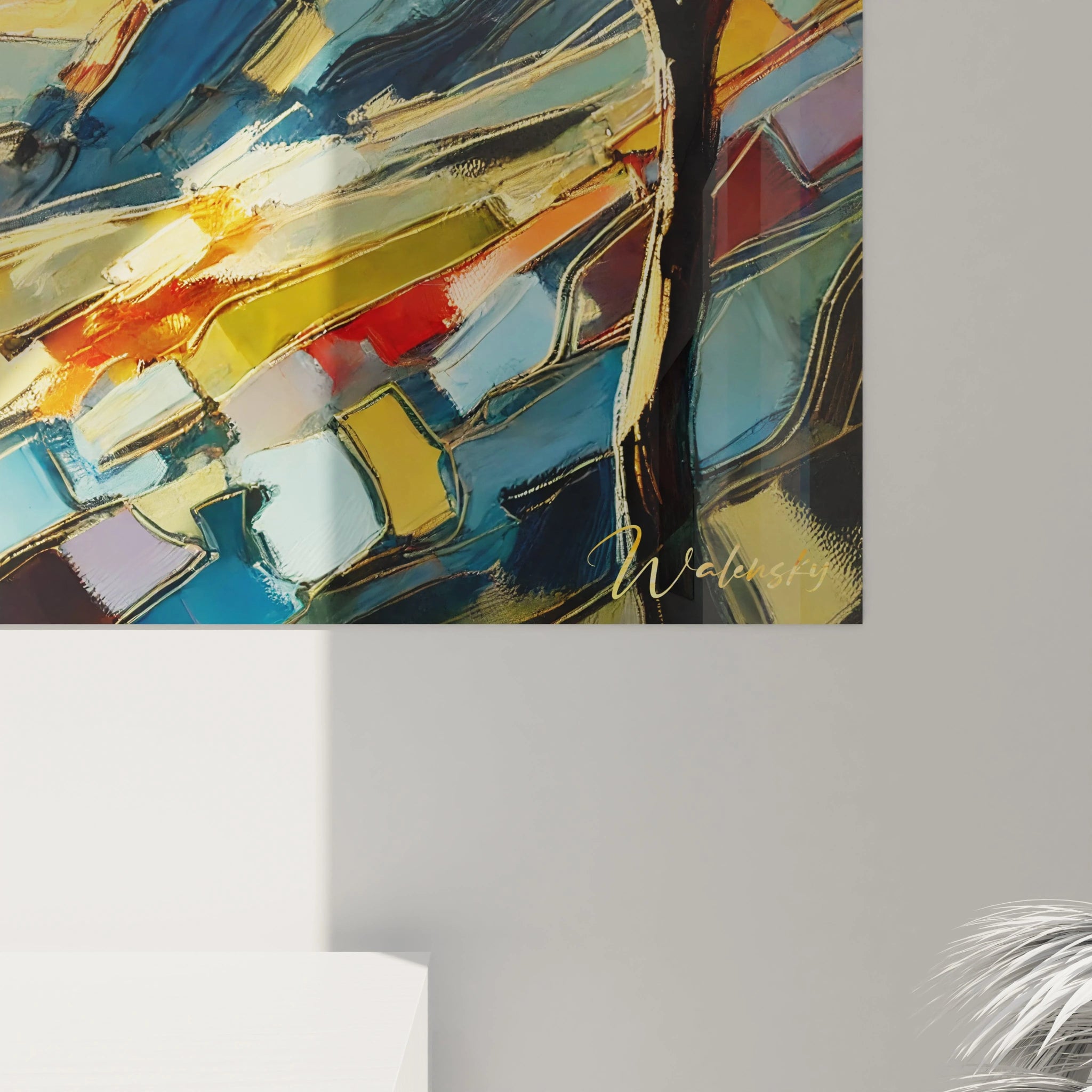 Découvrez de près ce tableau romantique, où chaque détail révèle un tourbillon de couleurs et d'émotions, symbole d'un amour intemporel et de la beauté naturelle.