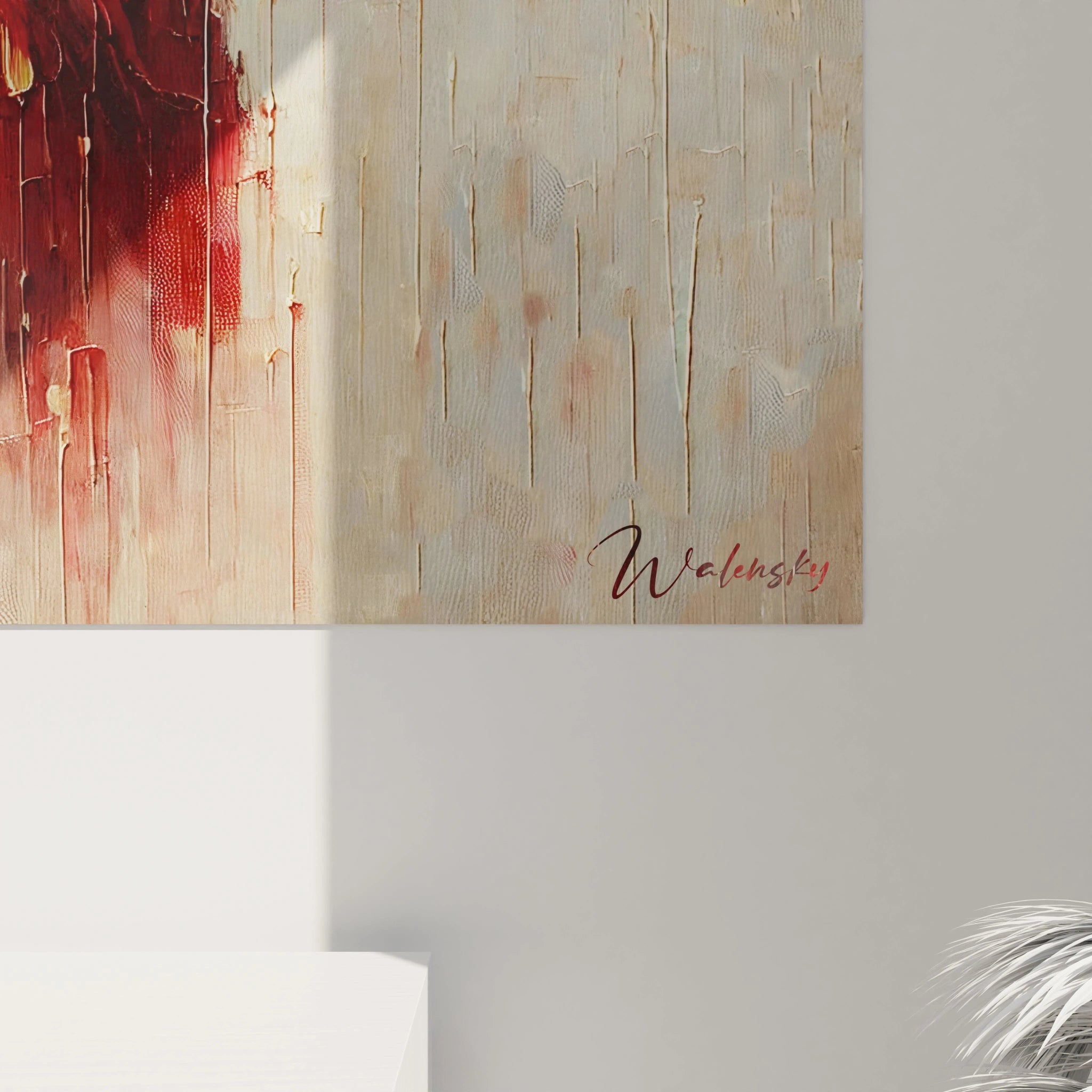 Admirez de près ce tableau zen et ses détails saisissants. Chaque nuance et texture raconte une histoire de calme et de spiritualité.