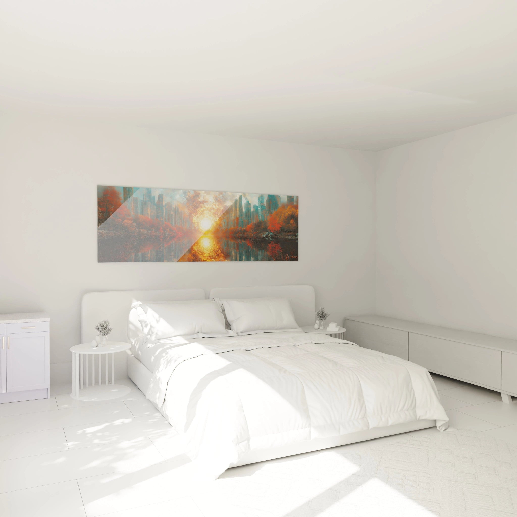 Tableau futuriste abstrait de Walensky avec des couleurs vives pour décorer les chambres modernes