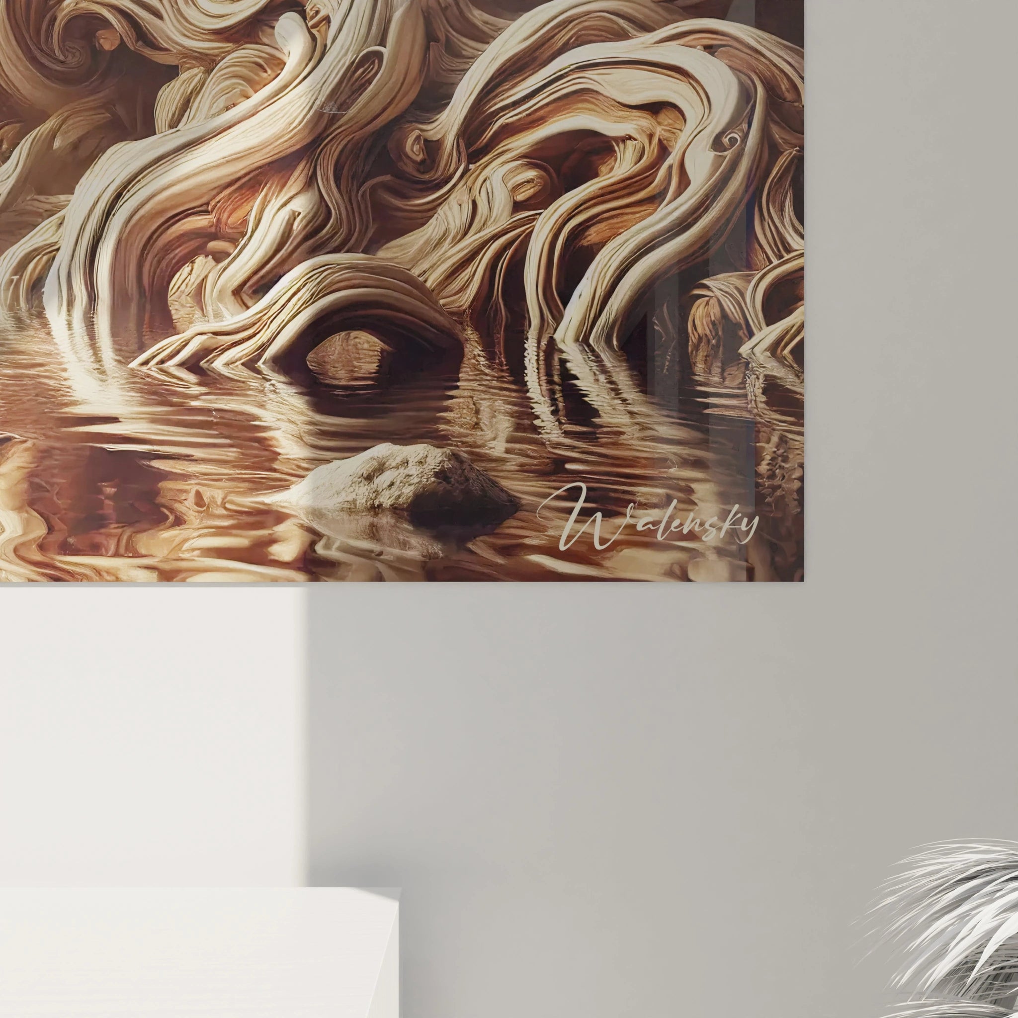 Vue rapprochee du tableau cygne mettant en valeur les petales et plumes Le mariage des couleurs et textures capture la beaute douce et pure de cet oiseau